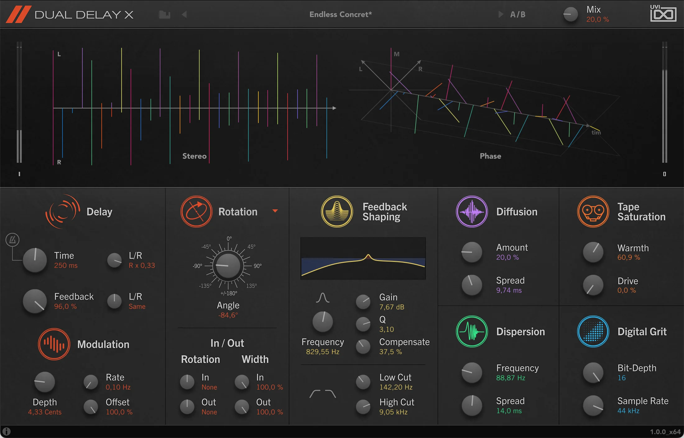 UVI Dual Delay X 延迟插件
