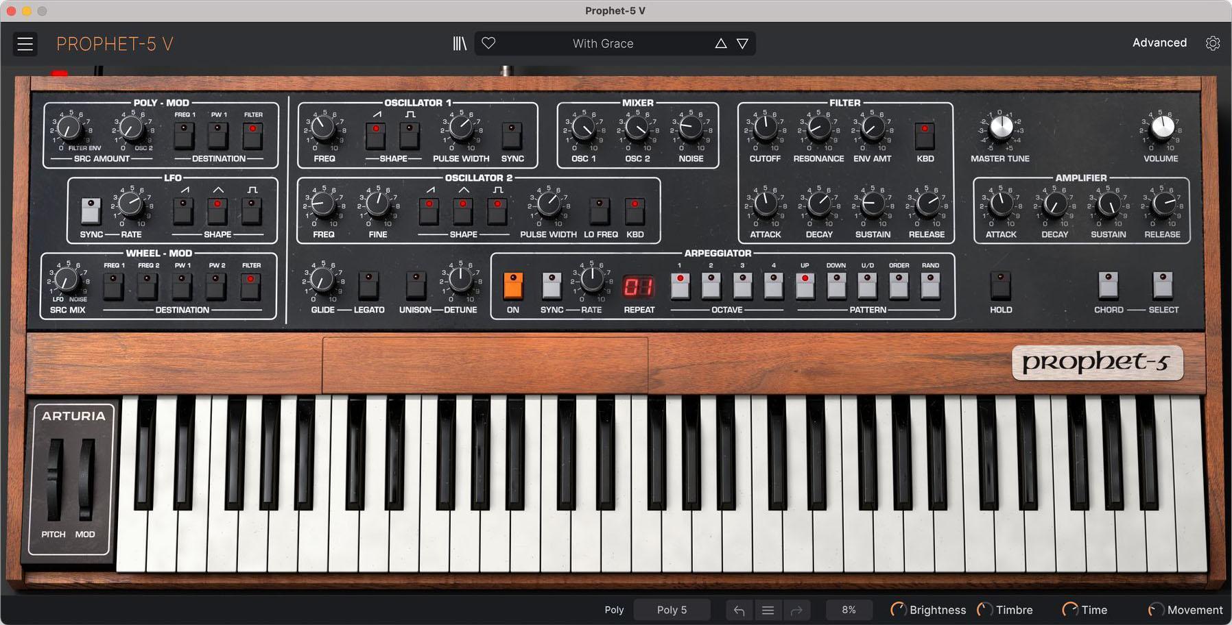 Arturia Prophet-5 V 模拟合成器软件乐器