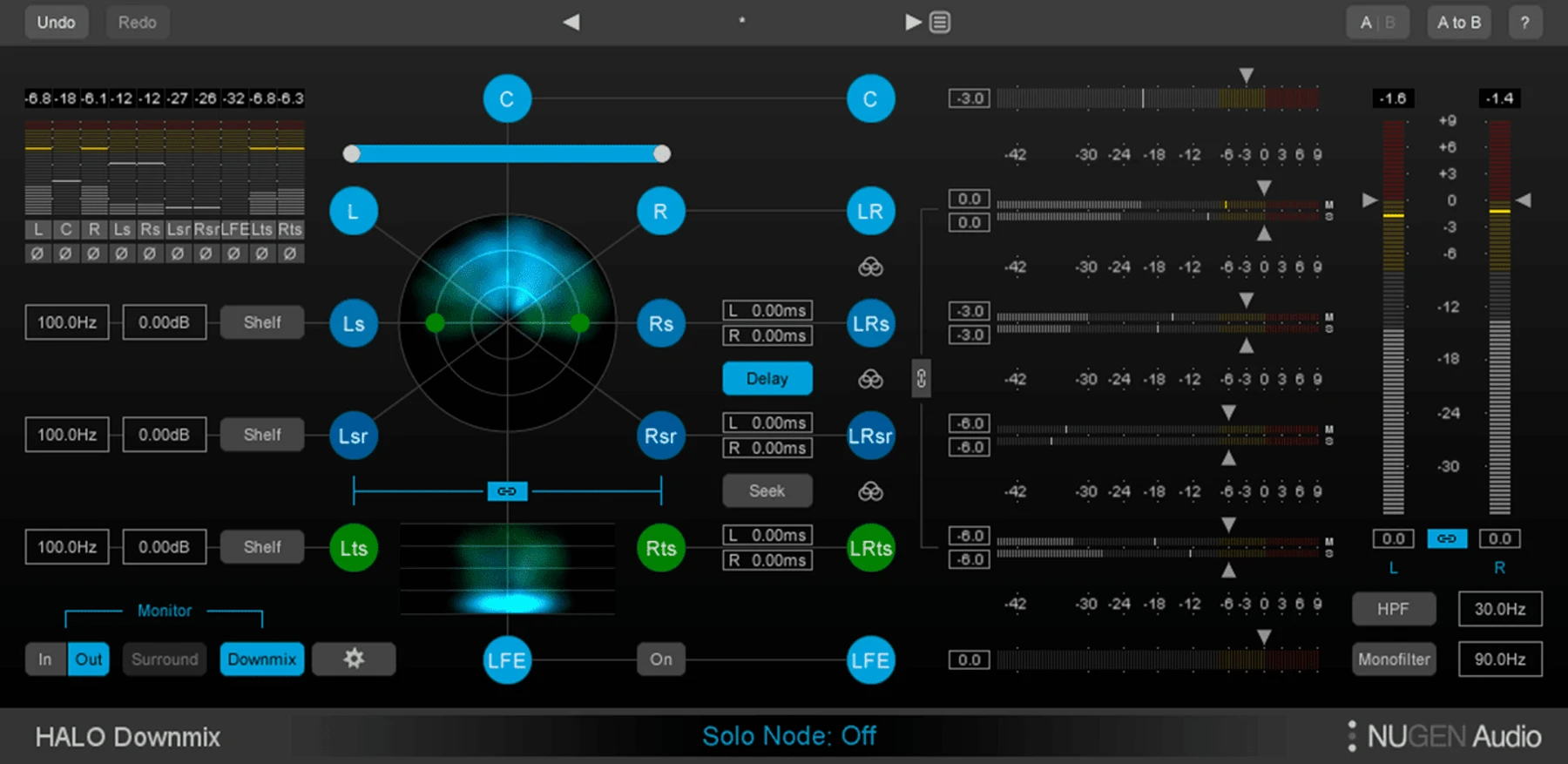 NUGEN Audio Halo Downmix 的 3D 扩展