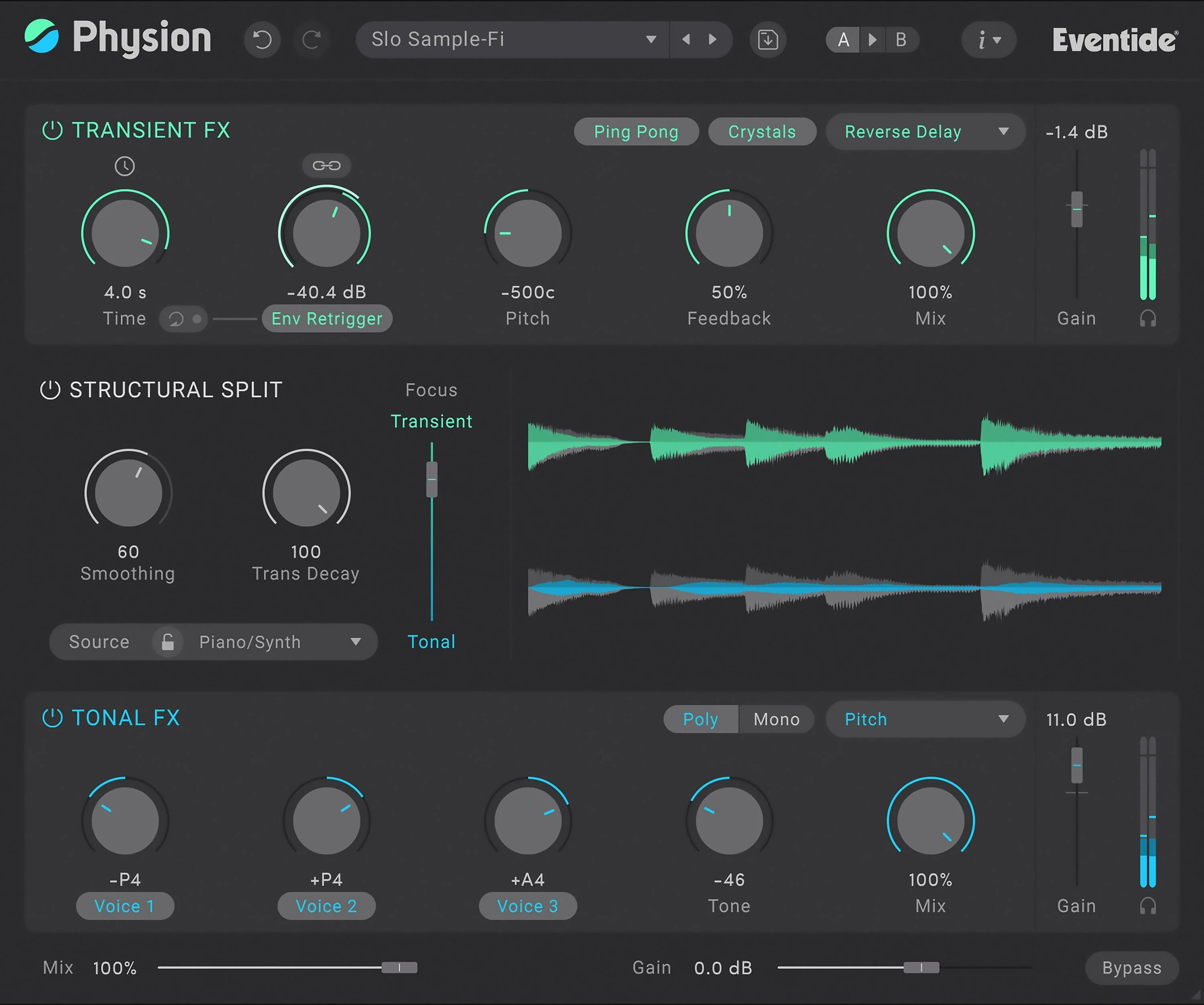 Eventide Physion MK II 瞬态/音调音频分离插件