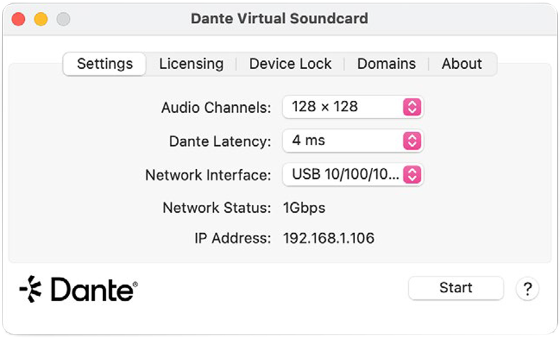 Audinate Dante Virtual Soundcard 令牌 - 可转让令牌