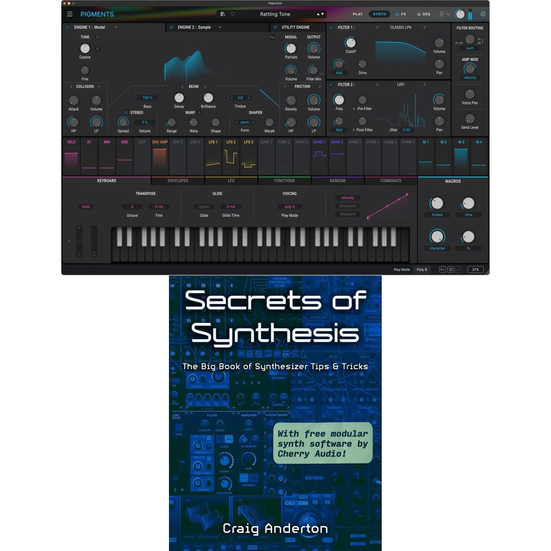 Arturia Pigments 7 Polychrome 虚拟合成器软件，附《Secrets of Synthesis》电子书