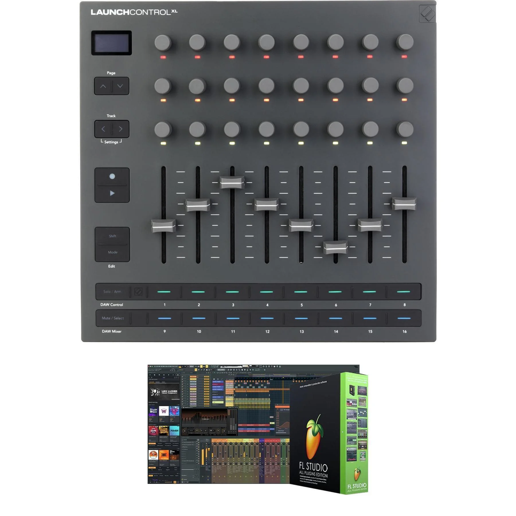 Novation Launch Control XL 3 MIDI 控制器，含 FL Studio 全插件版