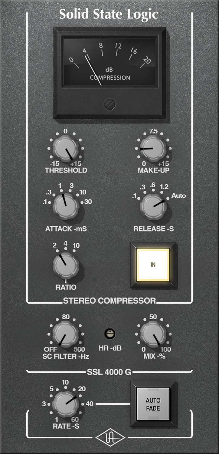 Universal Audio SSL 4000 G 总线压缩器插件