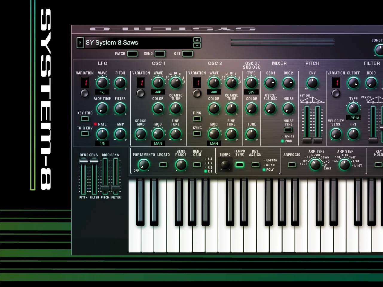 Roland System-8 合成器软件
