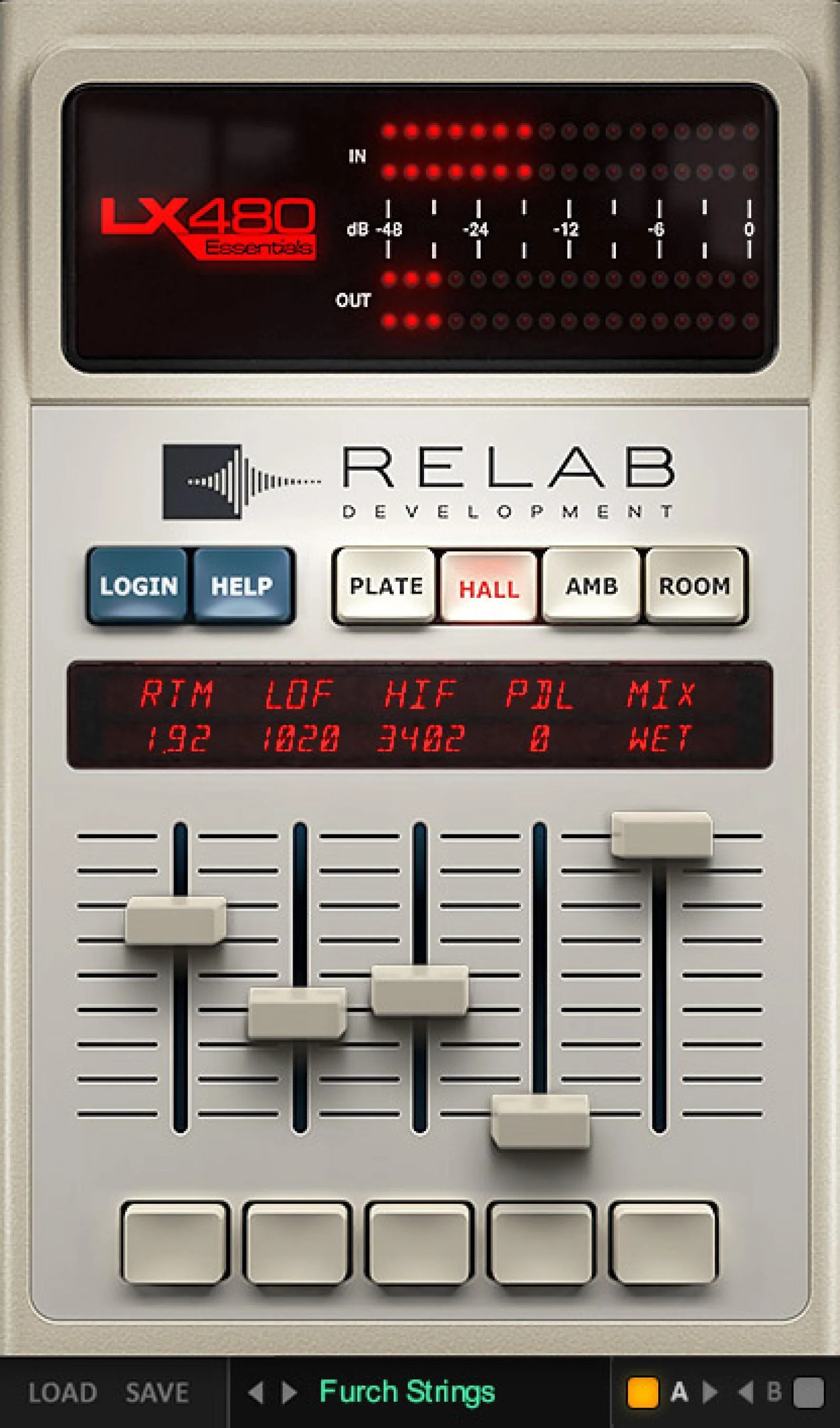 Relab Development LX480 Essentials 混响插件