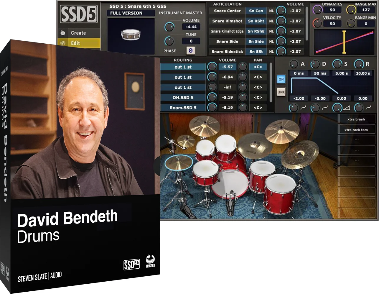 Steven Slate Drums David Bendeth Drums 适用于 SSD 的扩展音色库