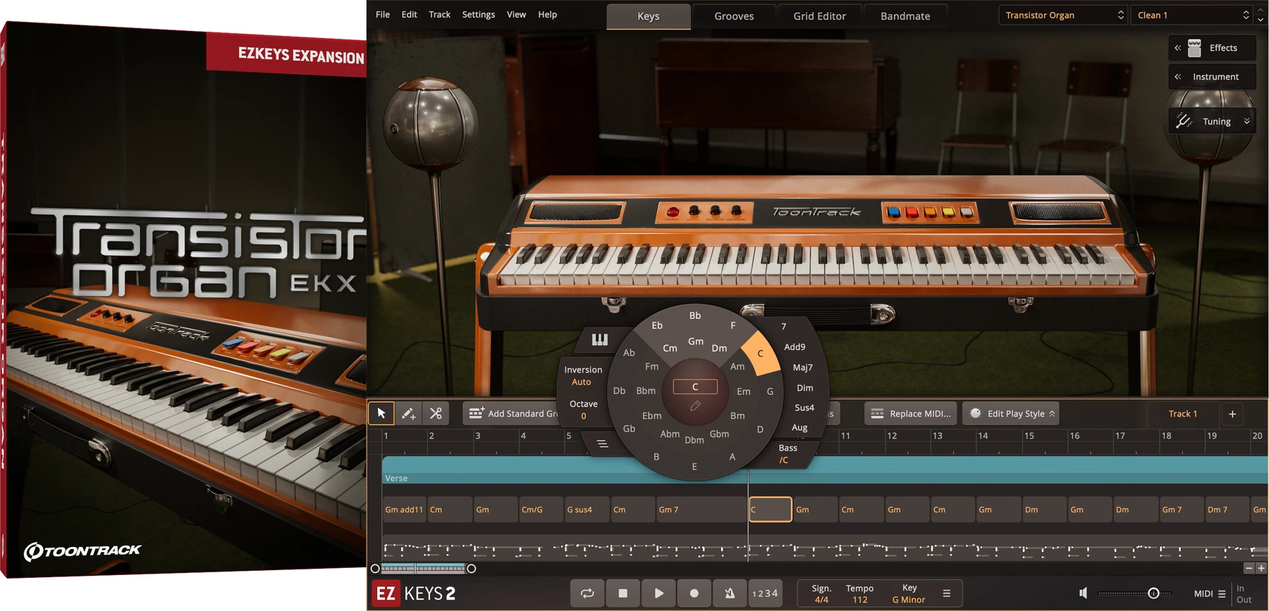 Toontrack Transistor Organ EKX 音色扩展包