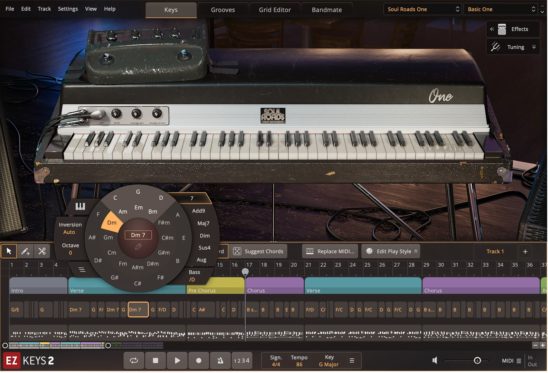 Toontrack Soul Roads EKX 音色扩展包（适用于 EZkeys）