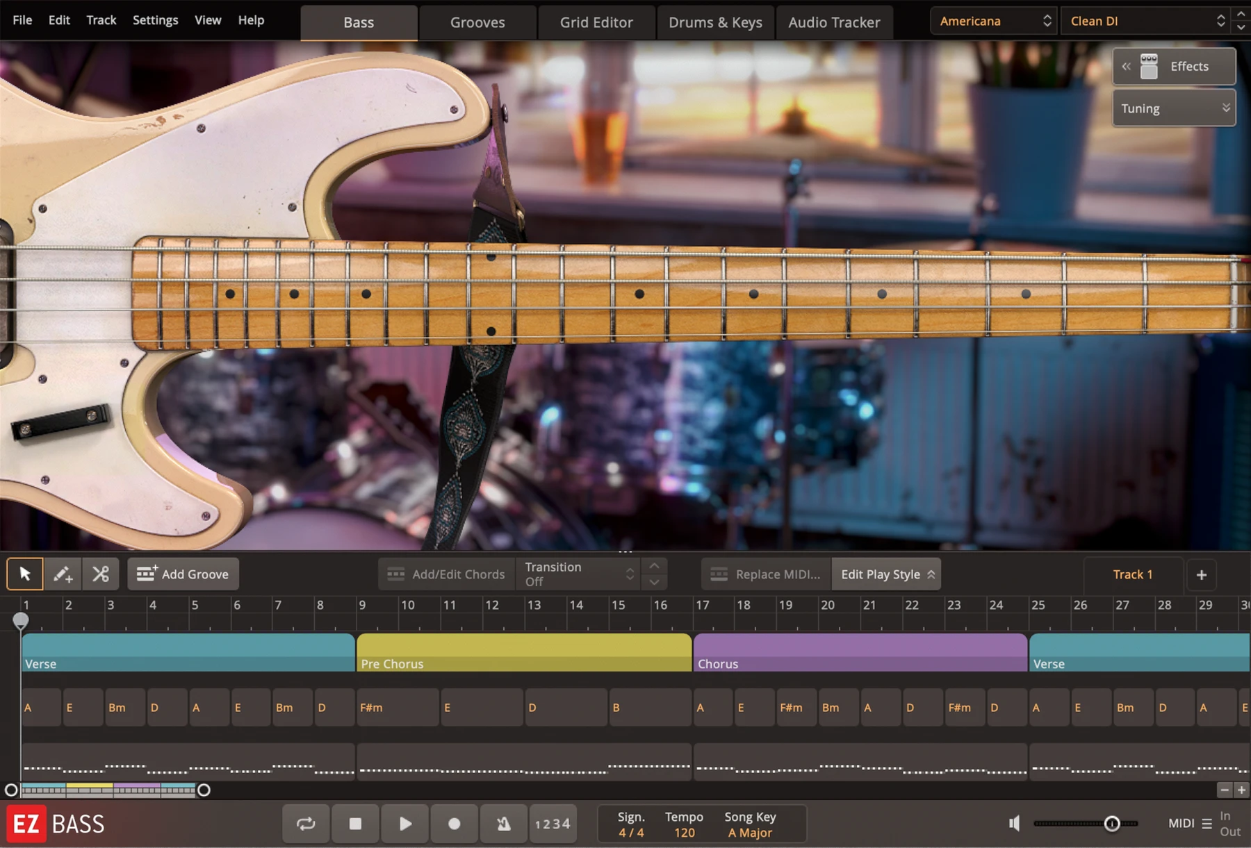 Toontrack Americana EBX 音色扩展包（适用于 EZbass）