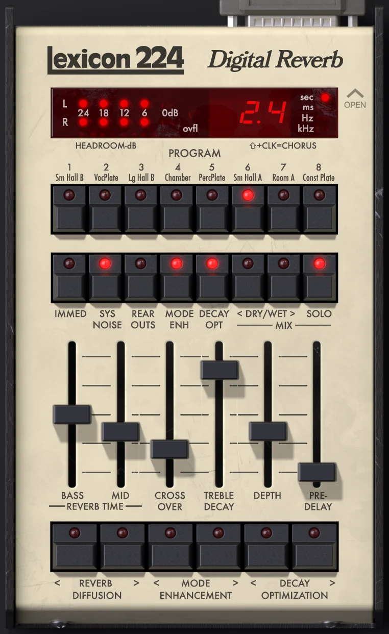 Universal Audio Lexicon 224 数字混响 UAD 插件