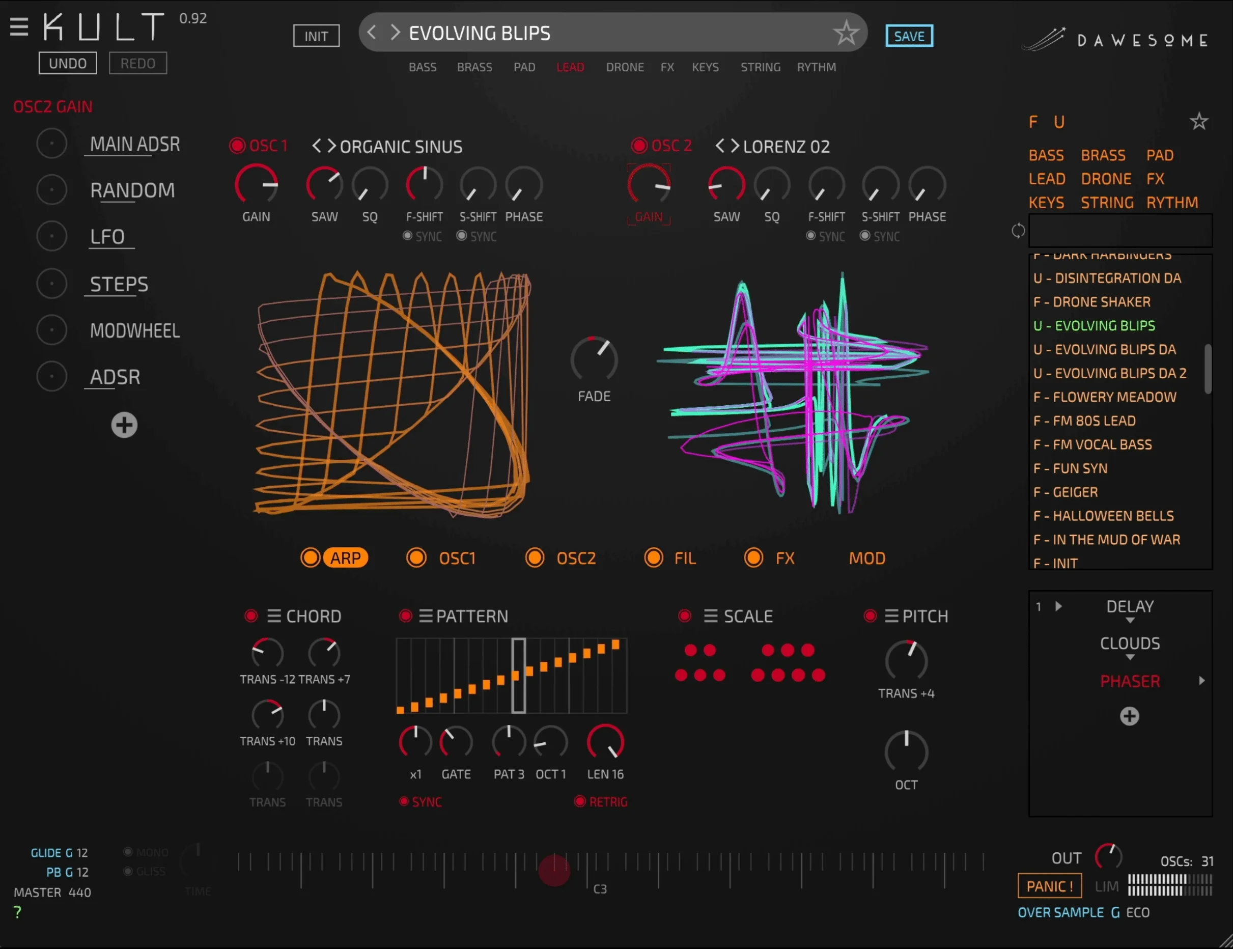 Tracktion Kult 合成器插件