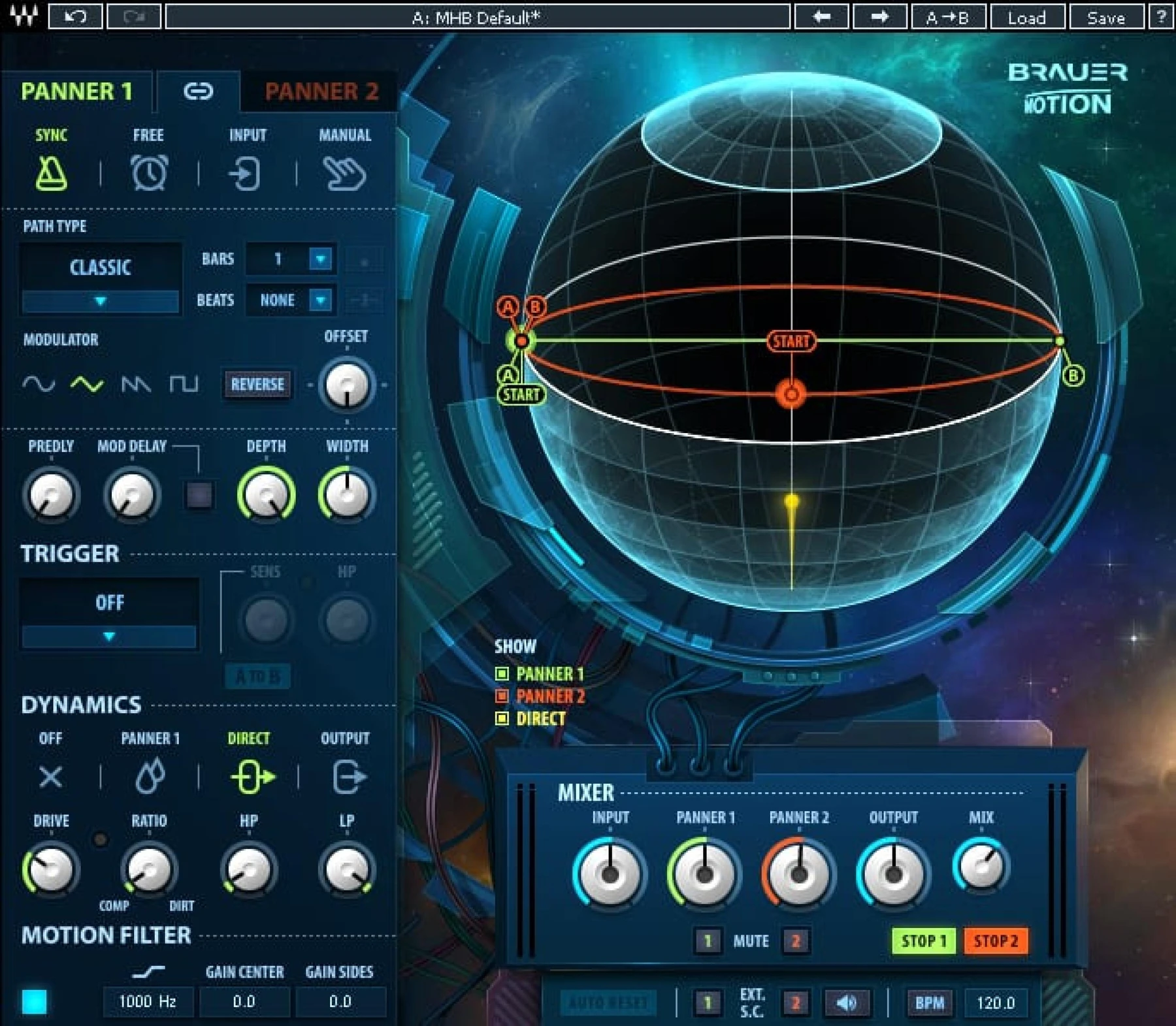 Waves Brauer Motion 自动声像摆动插件