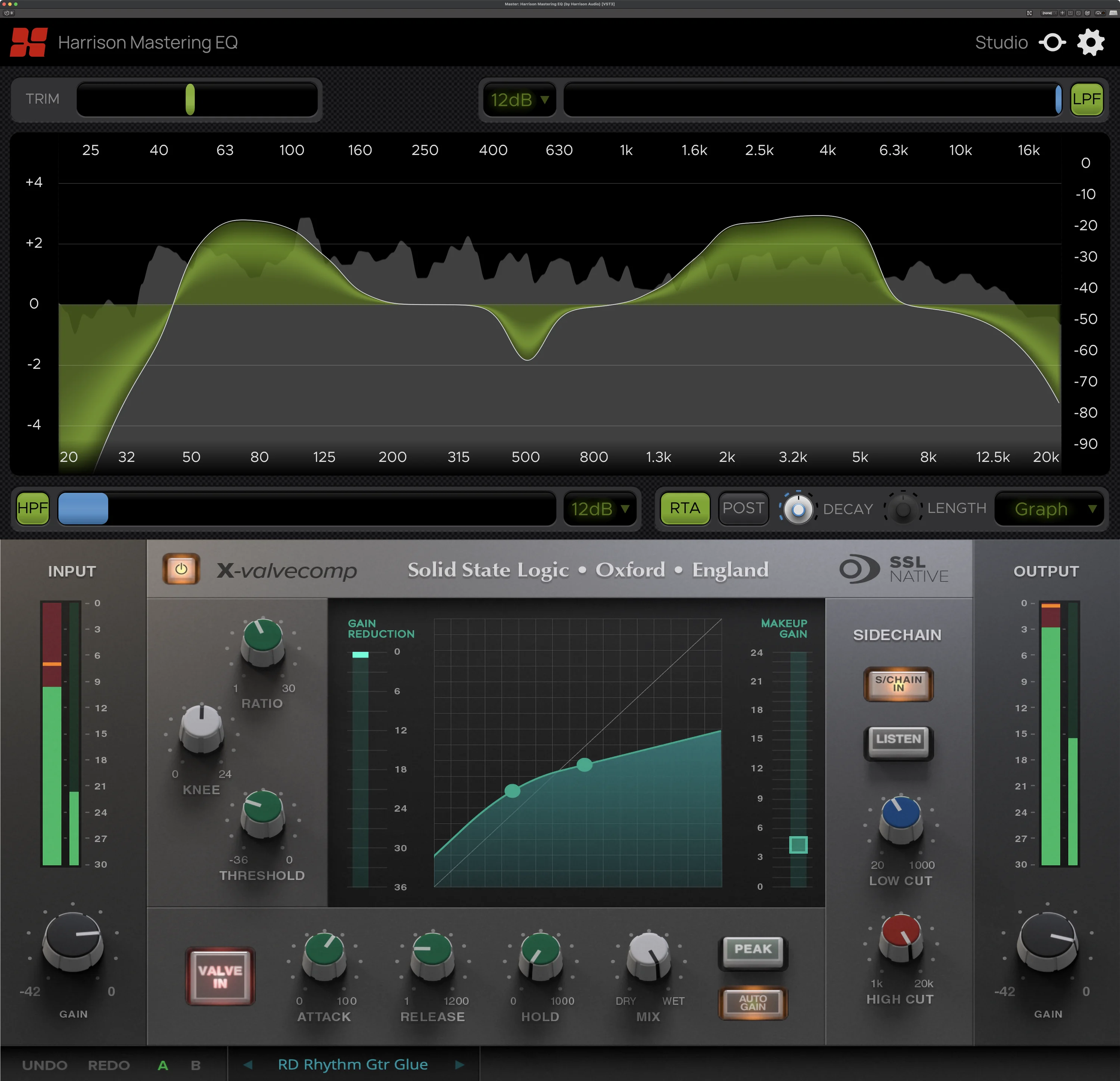 Solid State Logic X-ValveComp 和 Harrison Mastering EQ 插件套装