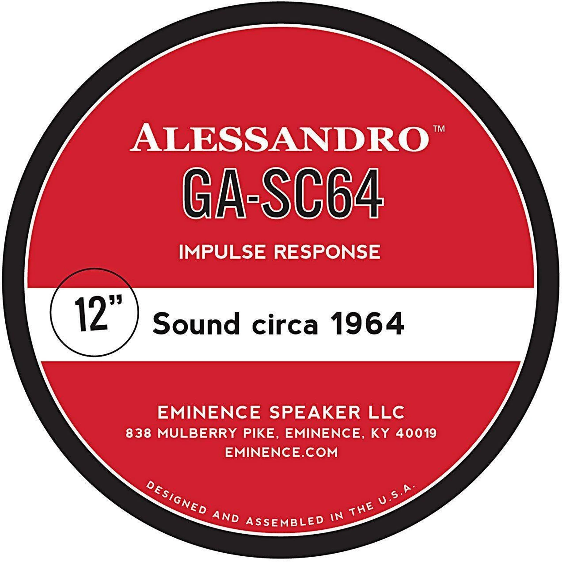 Eminence Alessandro GA12-SC64 音箱脉冲响应