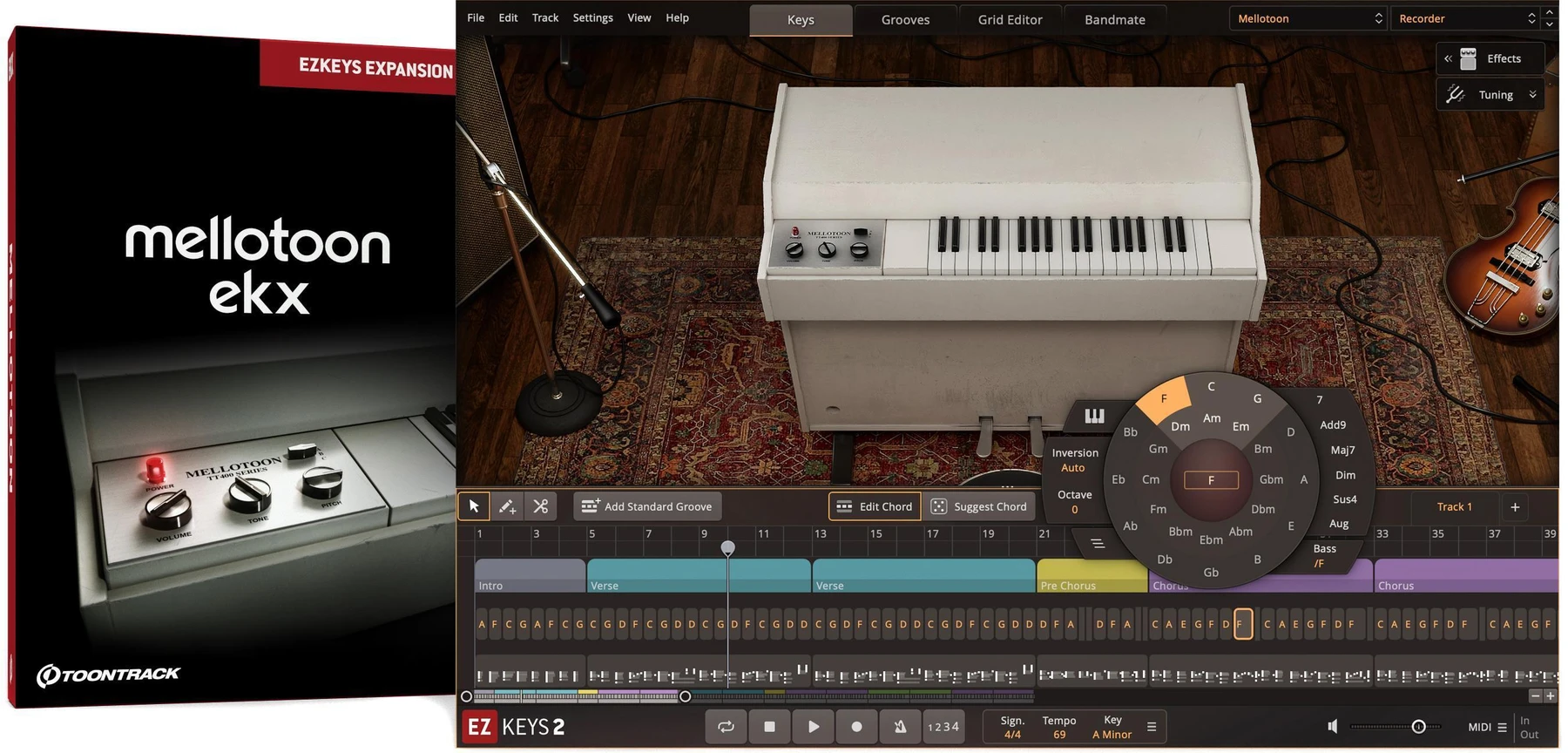 Toontrack Mellotoon EKX 音色扩展包（适用于 EZkeys）