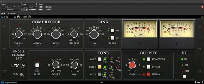 Lindell Audio SBC 总线压缩插件