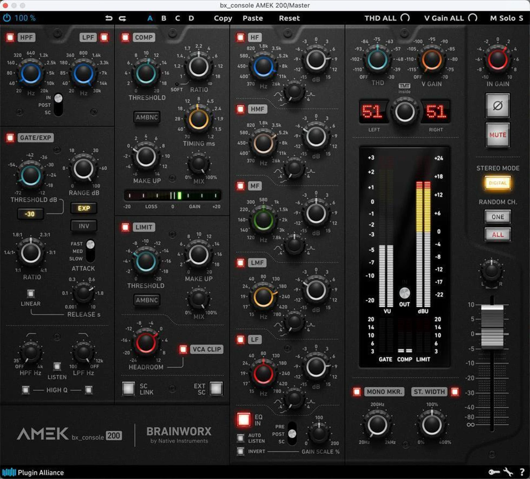 Brainworx bx_console AMEK 200 插件