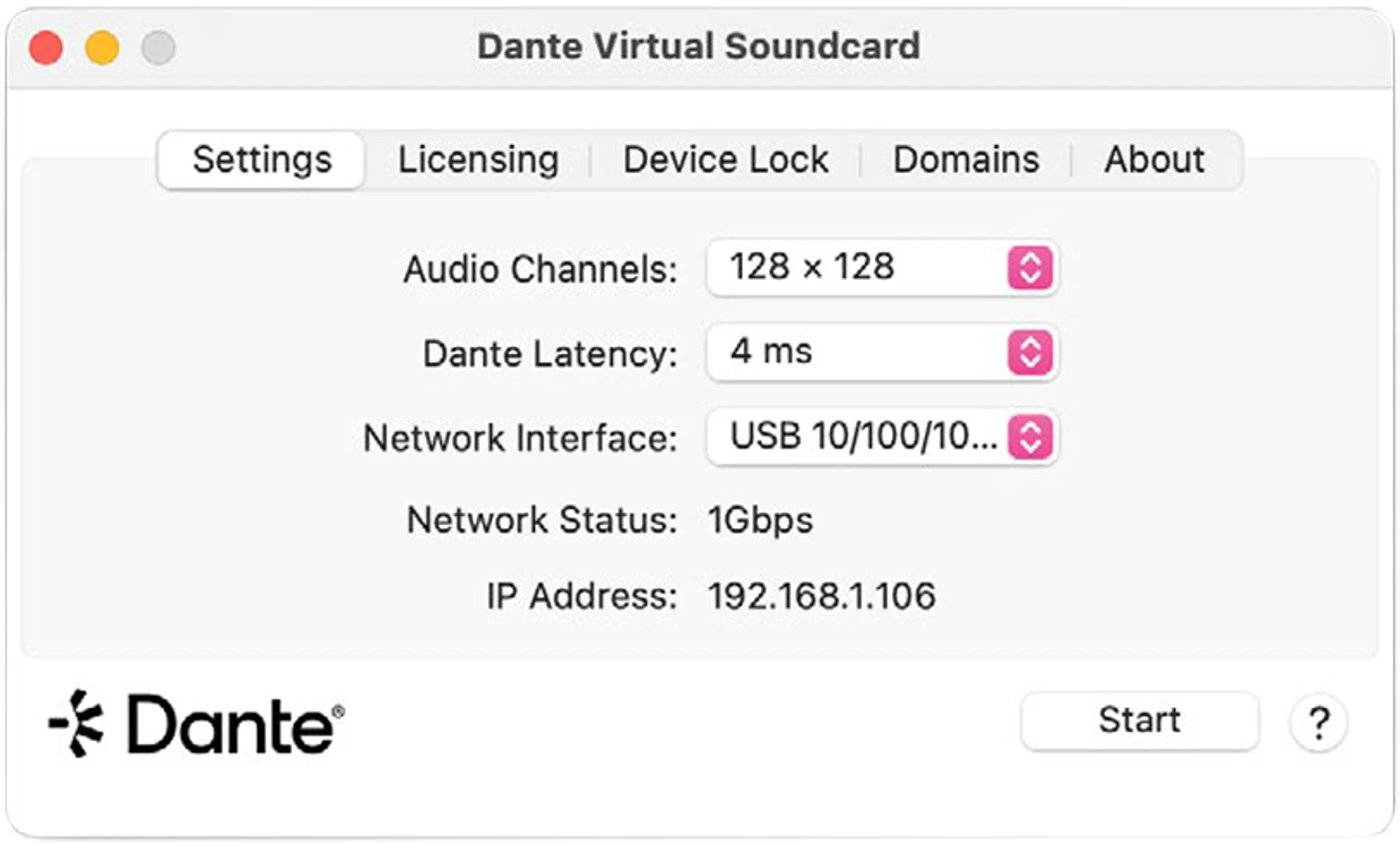 Audinate Dante 虚拟声卡令牌 - 单机版