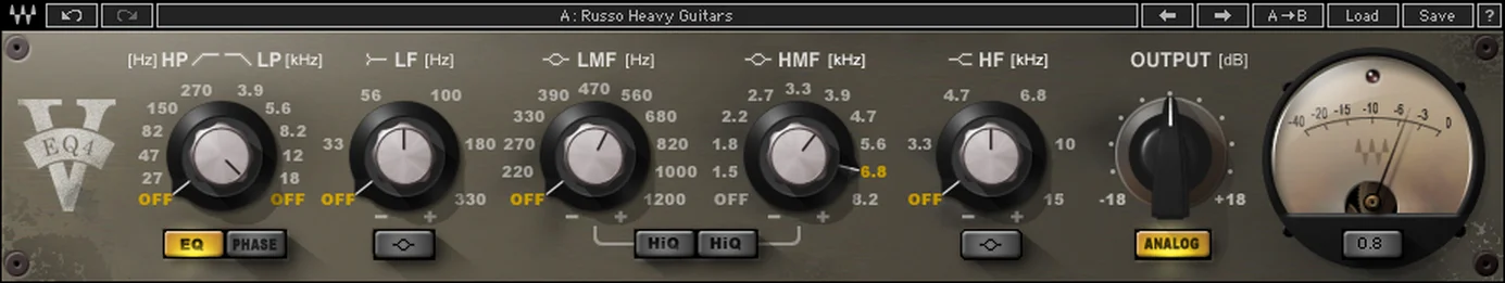 Waves V-EQ4 四段均衡器插件