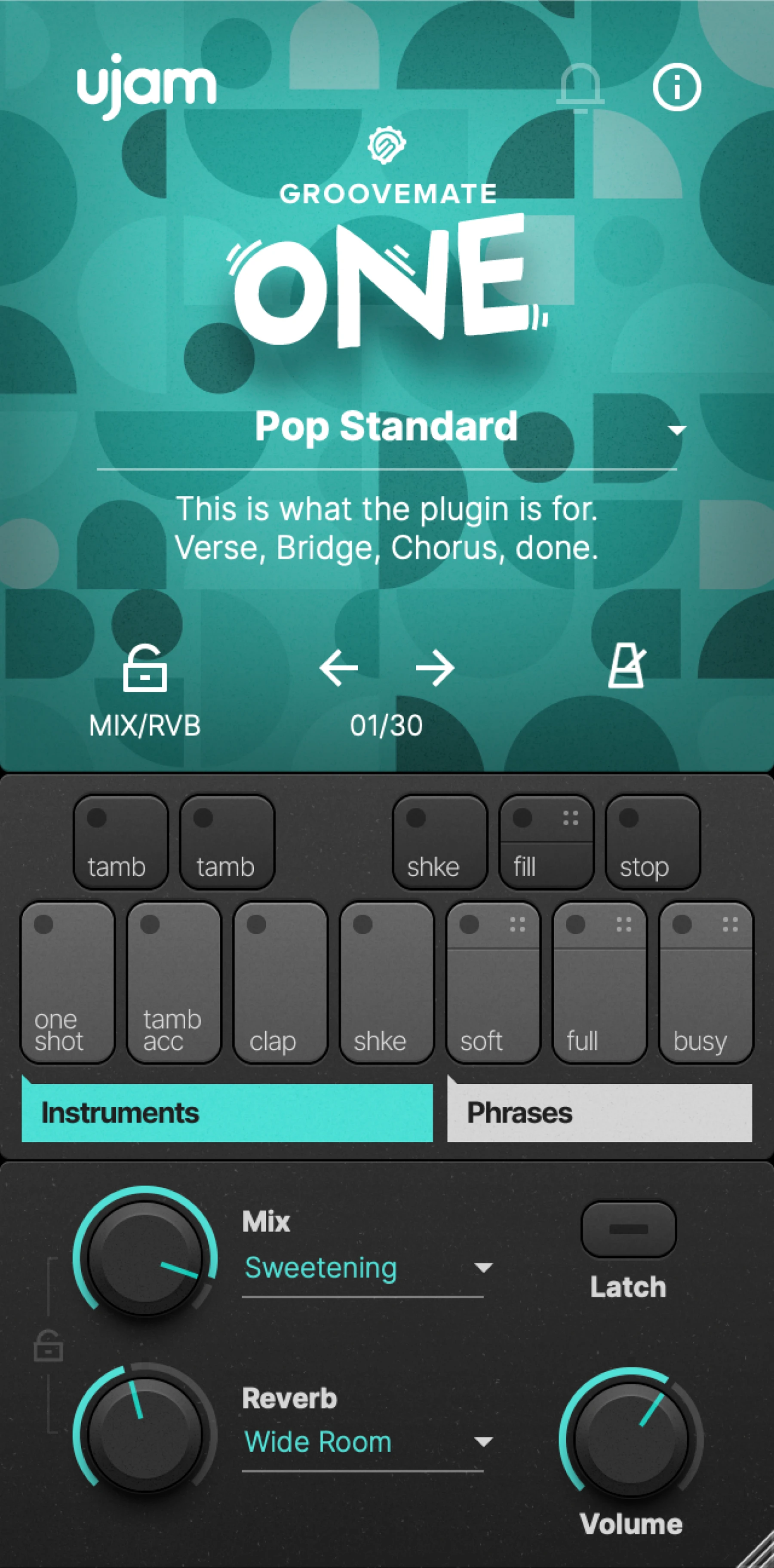 UJAM Groovemate ONE 虚拟打击乐手插件