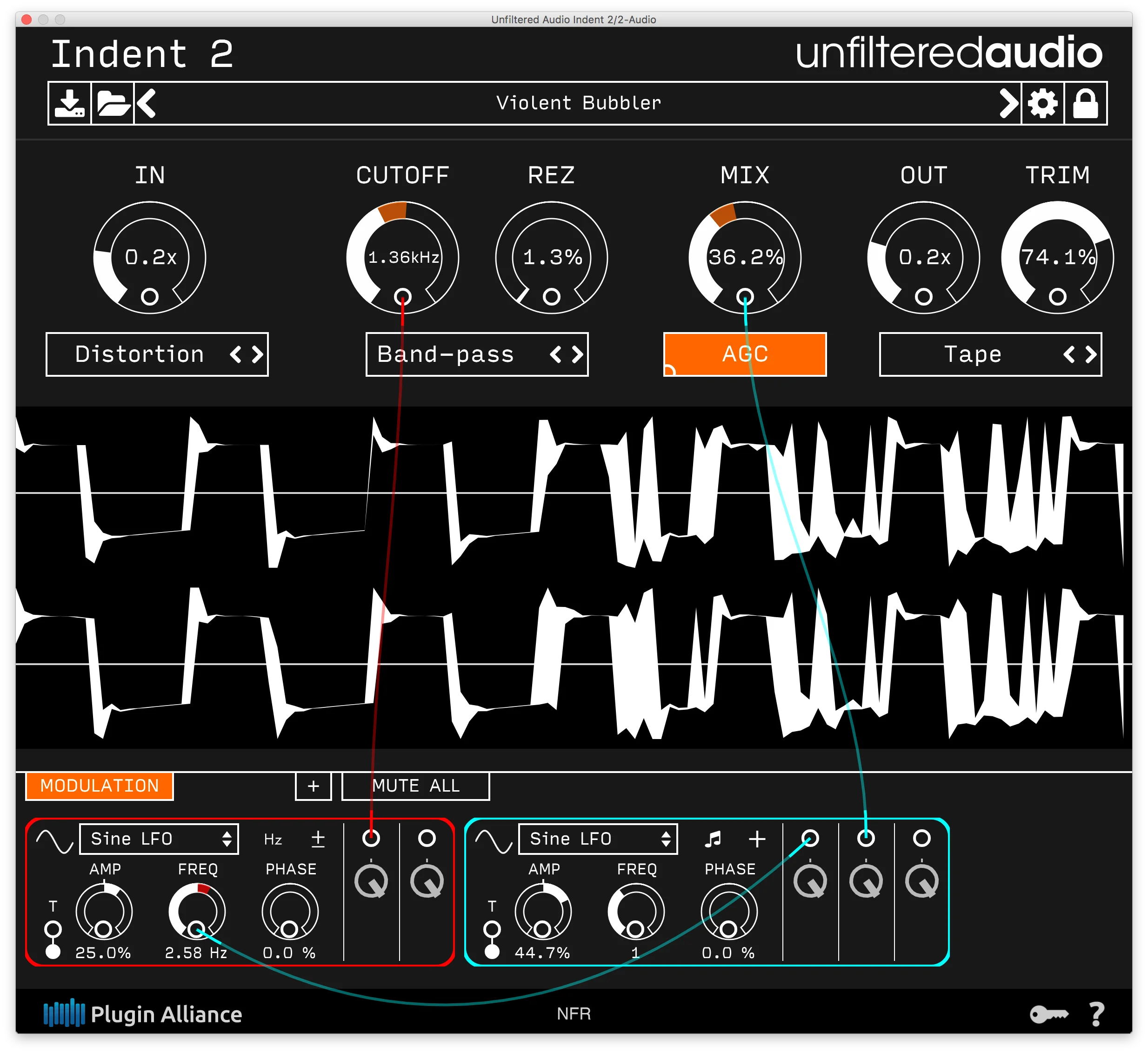 Unfiltered Audio Indent 2 饱和/失真插件