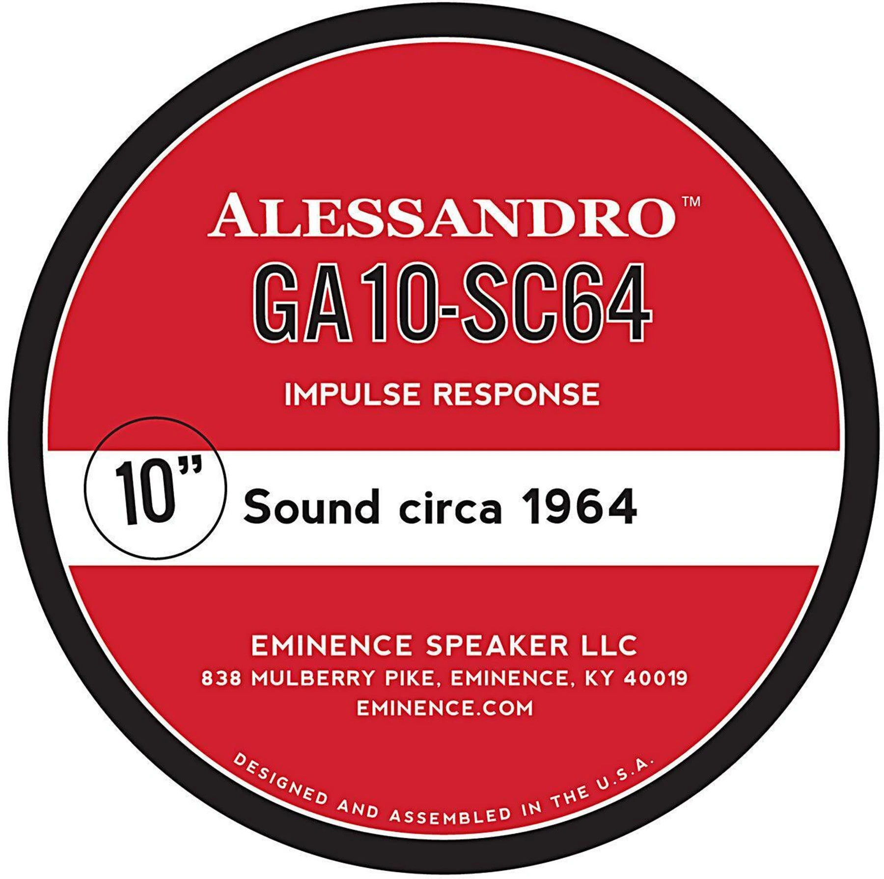 Eminence Alessandro GA10-SC64 音箱脉冲响应