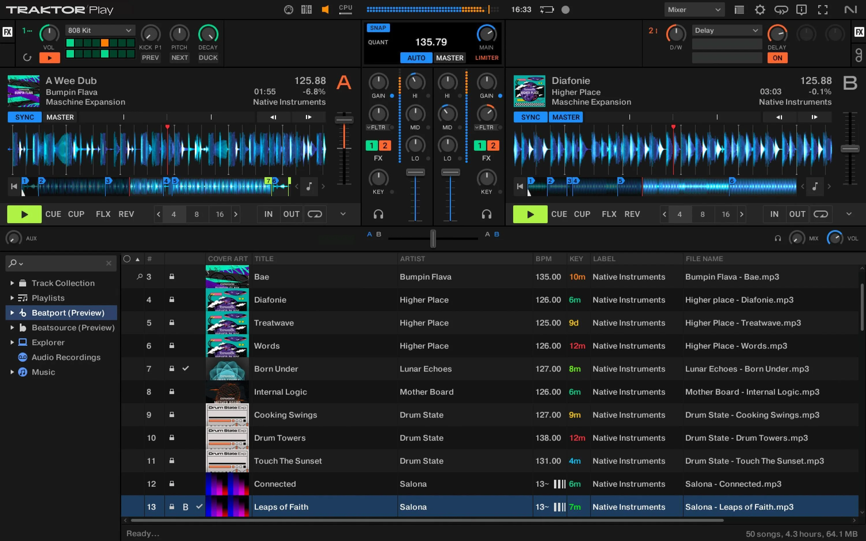 Native Instruments Traktor Pro 4 DJ 软件 - 从 Traktor Play 4 升级