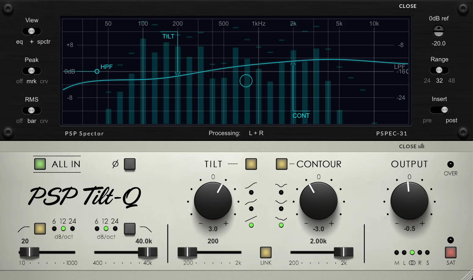 PSP Audioware Tilt-Q 均衡器插件