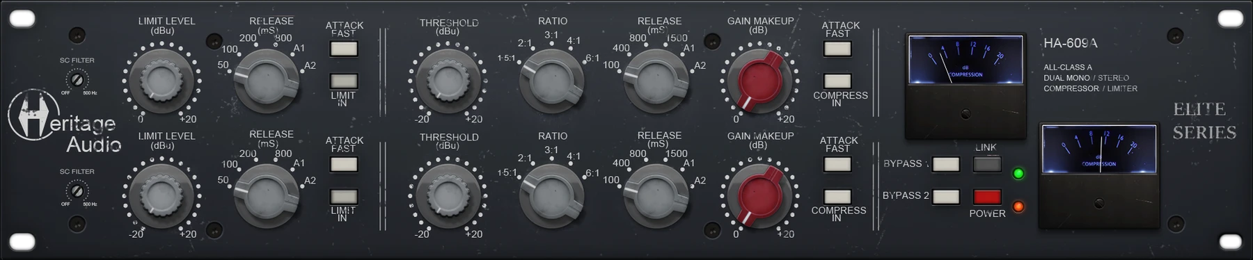 Heritage Audio HA-609A 双通道压缩器/限幅器插件