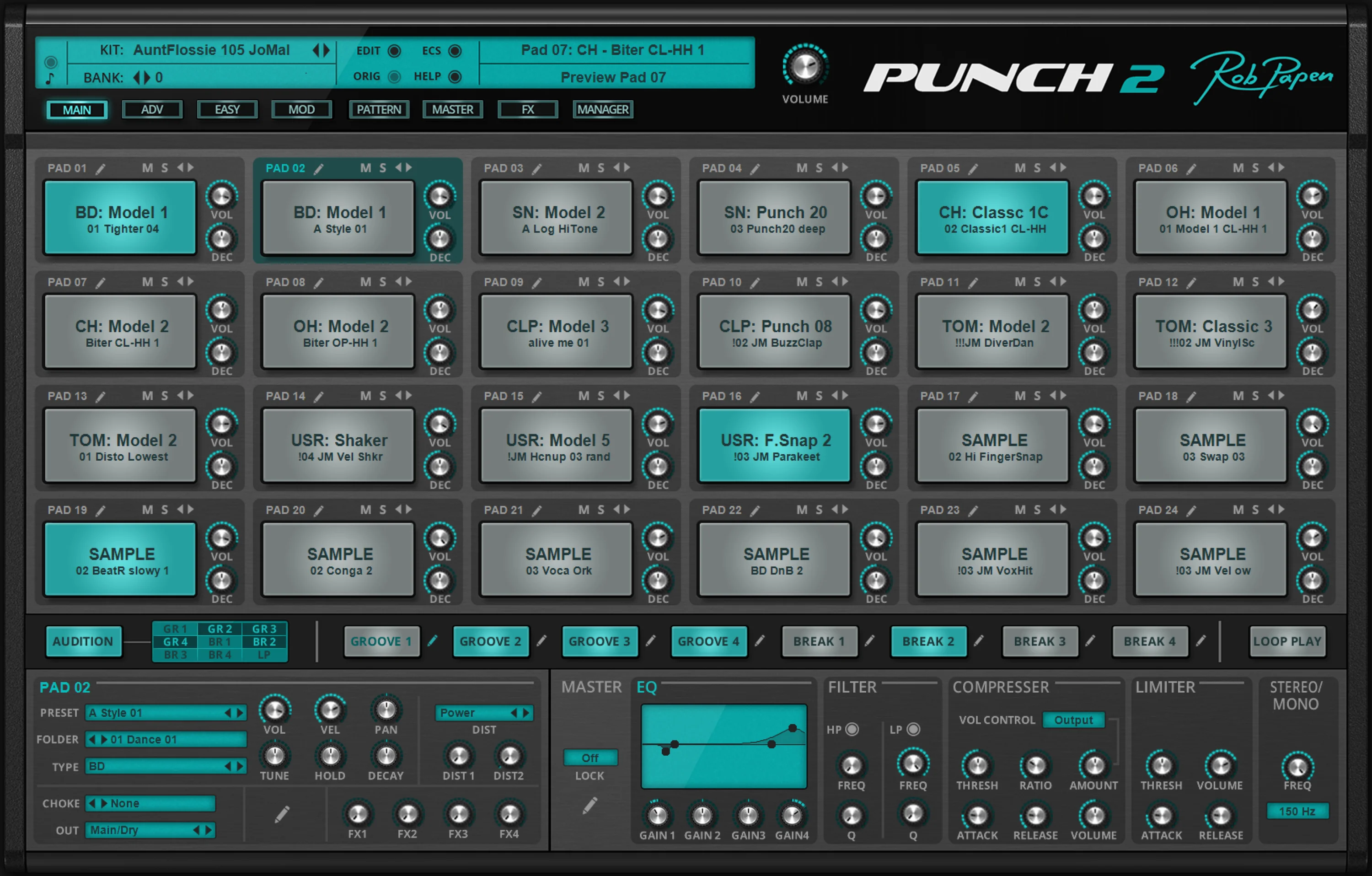 Rob Papen Punch-2 鼓合成/采样器插件