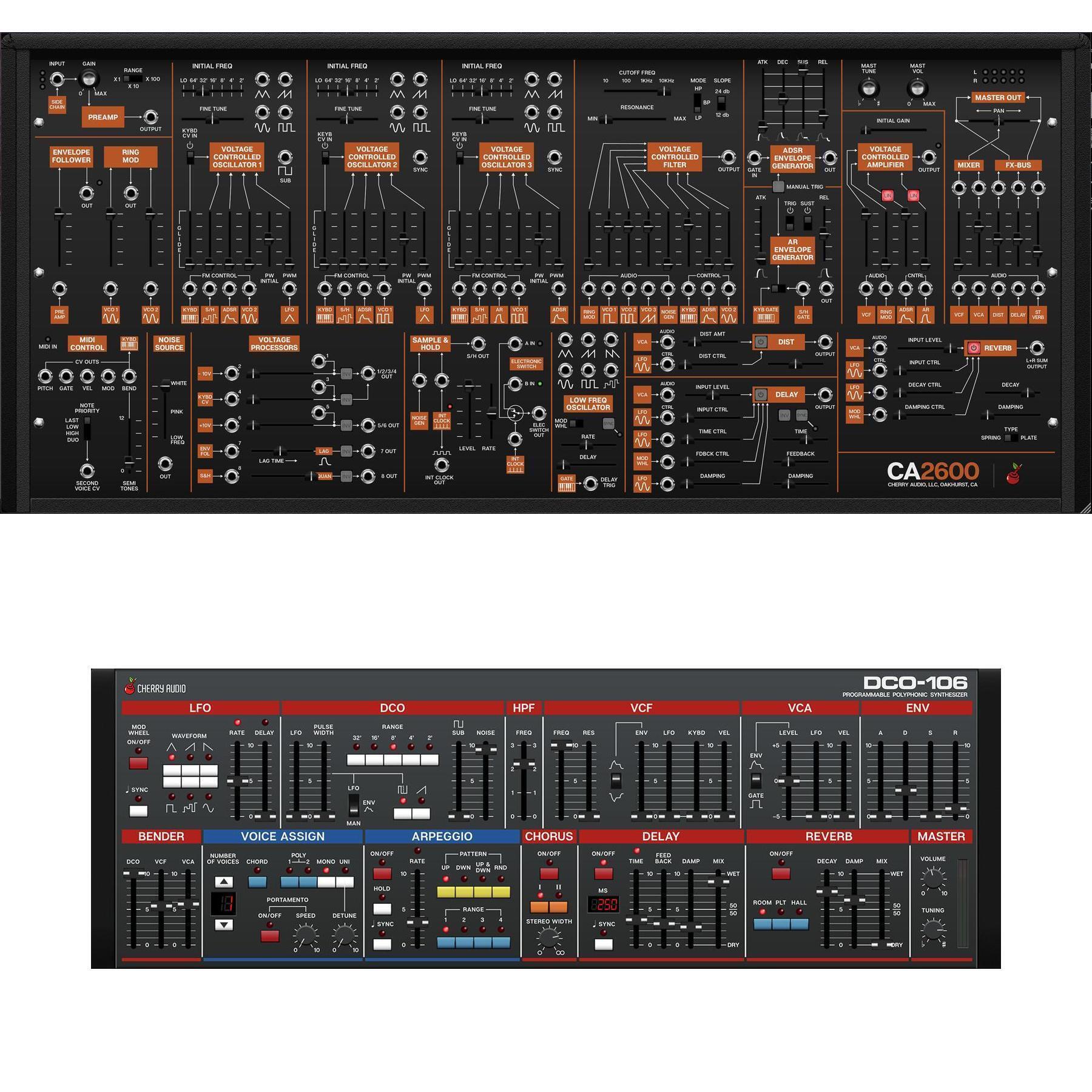 Cherry Audio DCO-106 和 CA2600 软件乐器套装