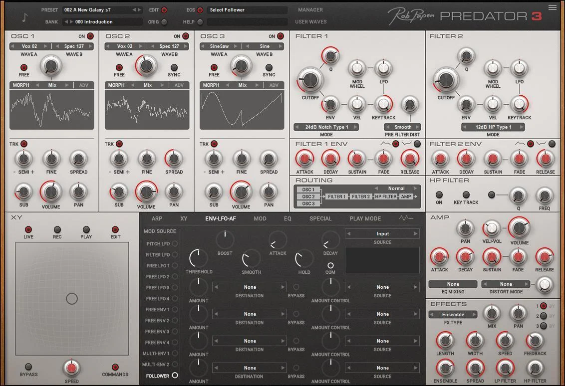 Rob Papen Predator-3 虚拟合成器插件 - 从 Predator-3 PL 升级
