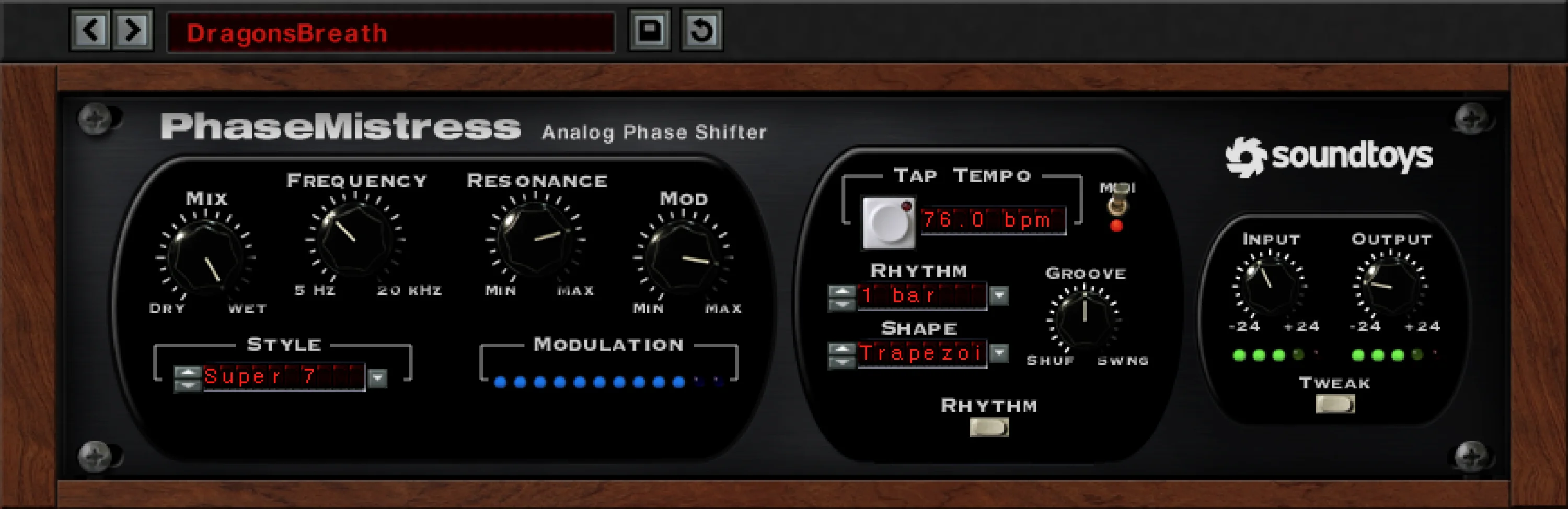 Soundtoys PhaseMistress 模拟移相器插件