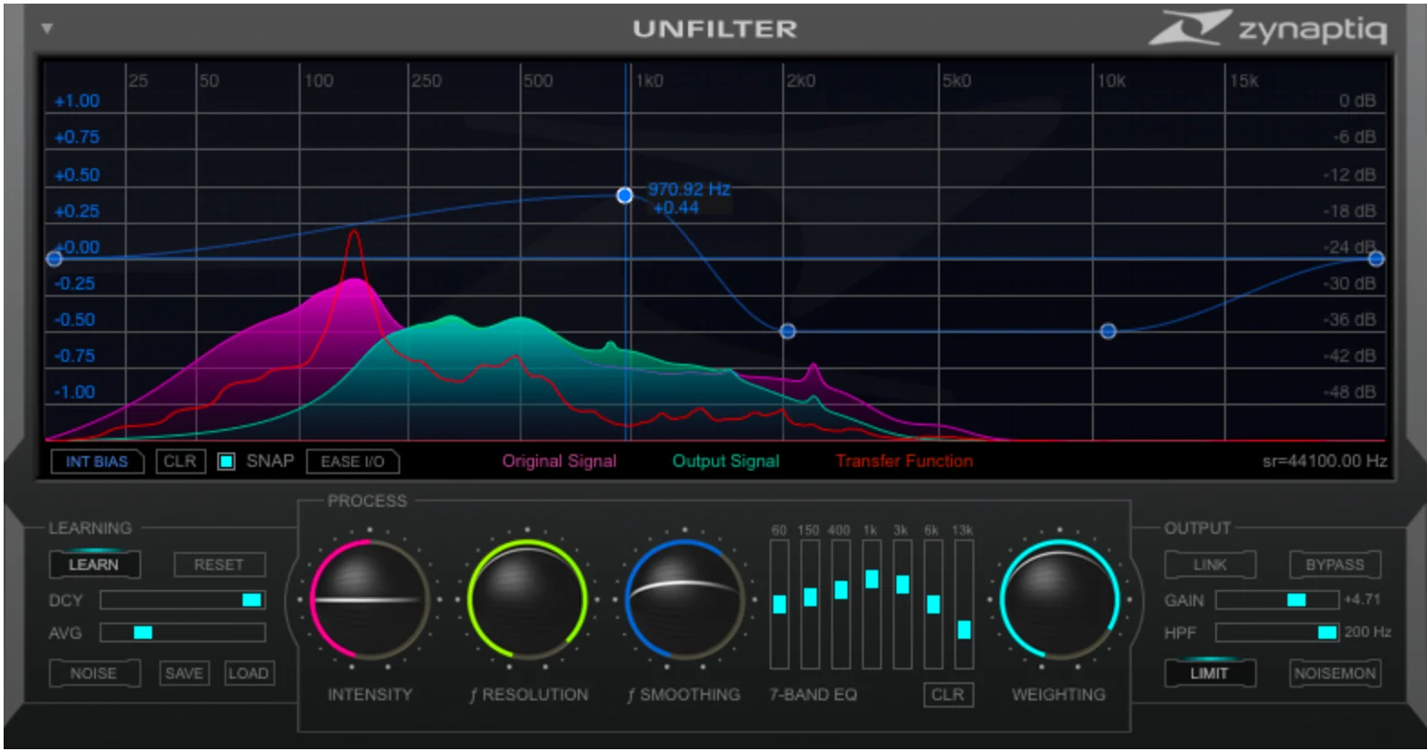 Zynaptiq Unfilter 实时音色线性化插件