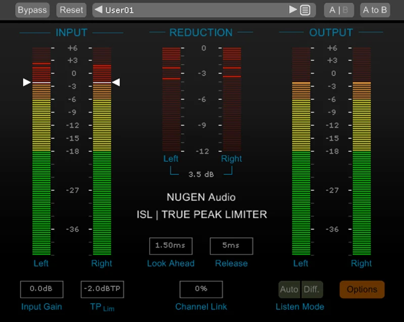 NUGEN Audio ISL 2 实时真峰值限制器插件
