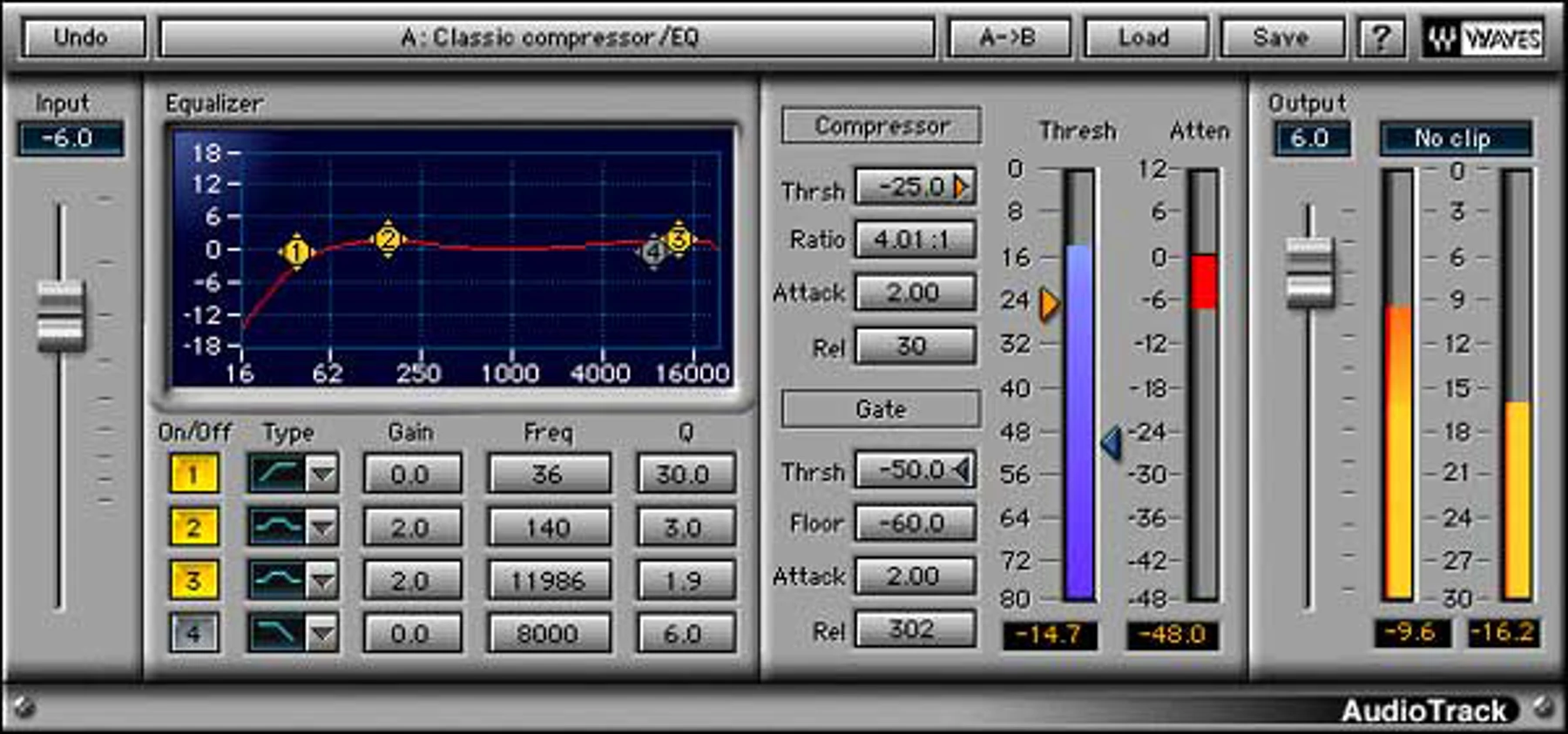 Waves AudioTrack 通道条插件