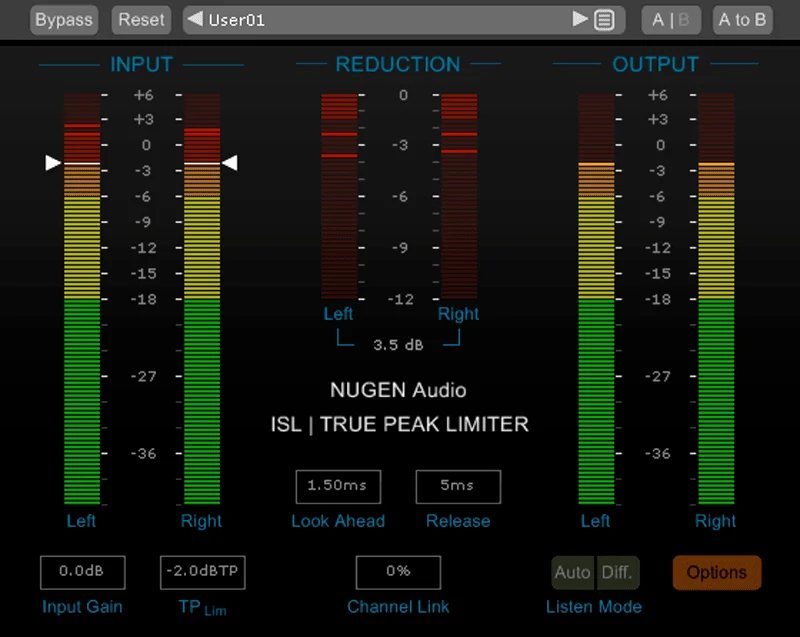 NUGEN Audio ISL 2 DSP 实时真峰值限制器插件