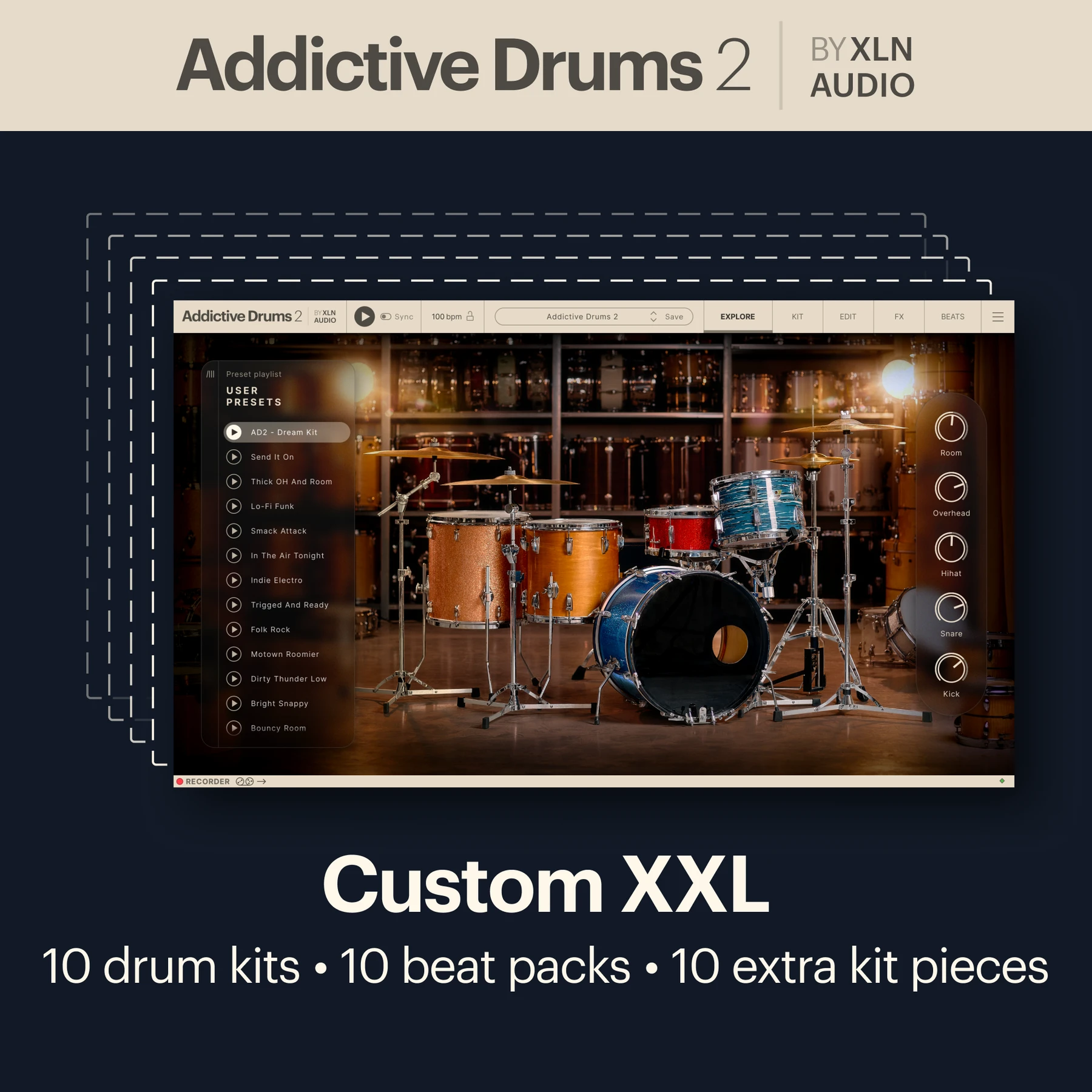 XLN Audio Addictive Drums 2.5：Custom XXL 合集