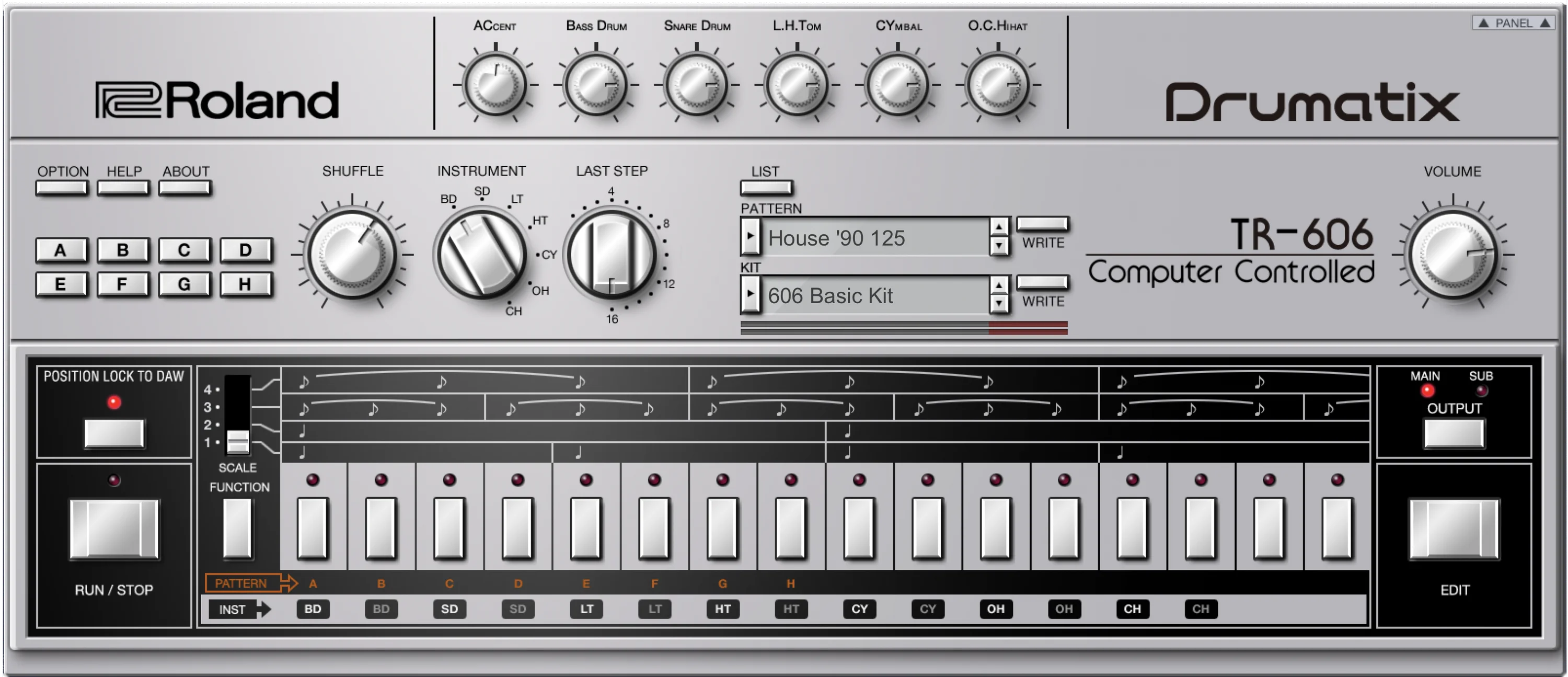Roland TR-606 软件节奏作曲机