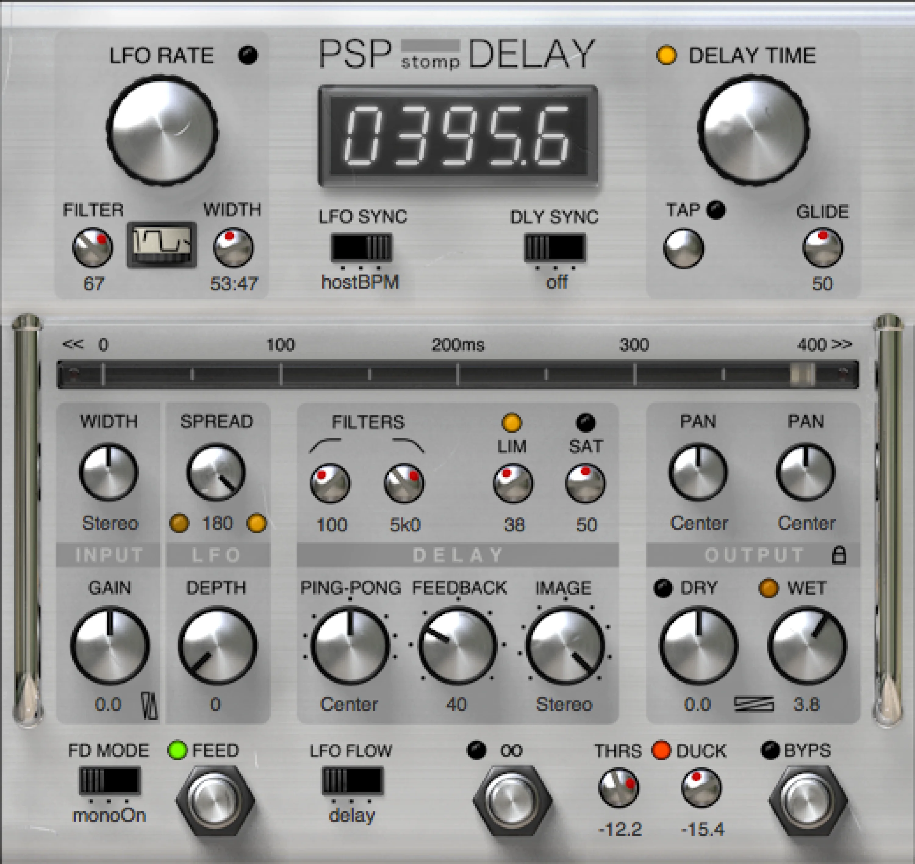 PSP Audioware StompDelay 创意延迟插件