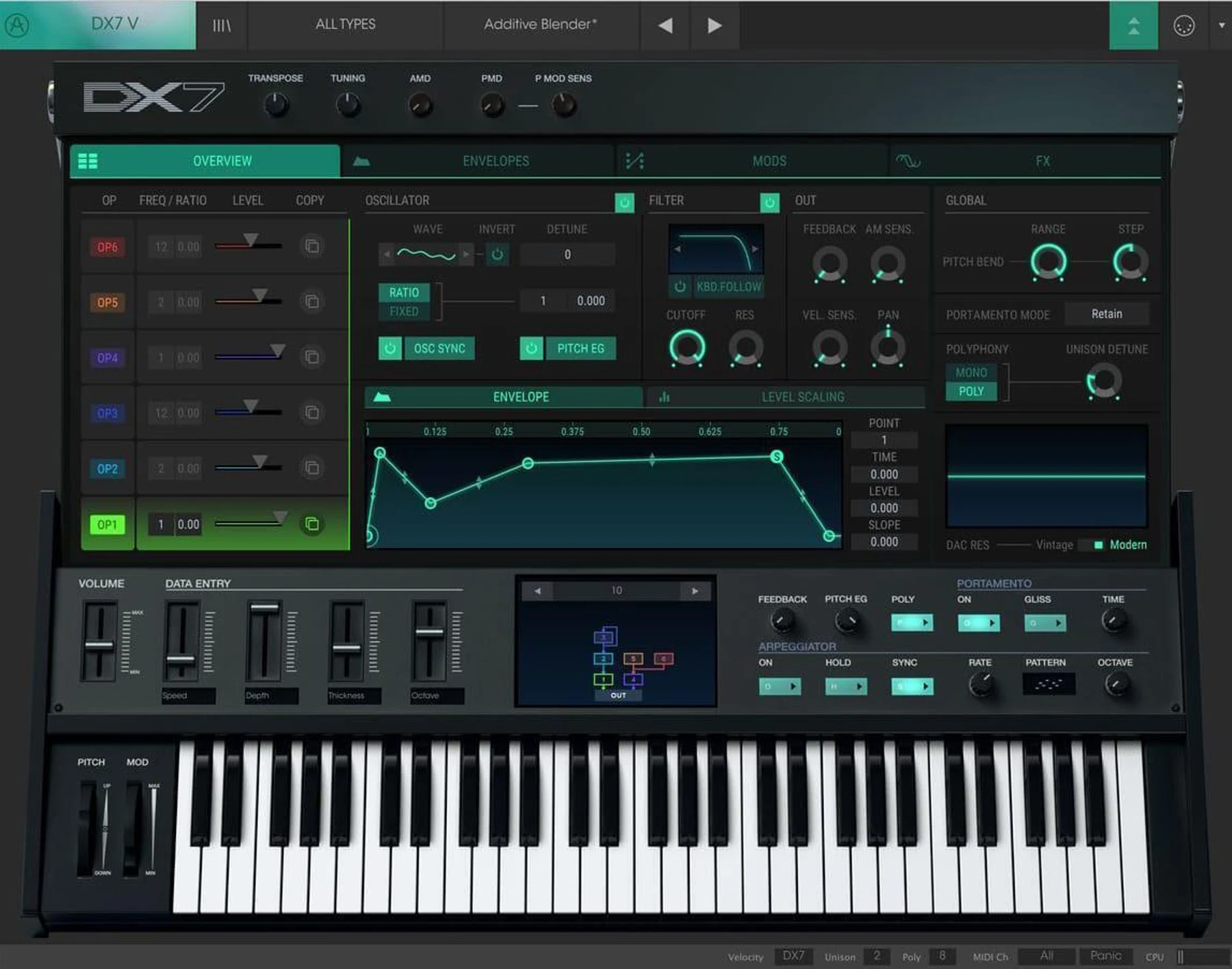 Arturia DX7 V FM 合成器软件乐器