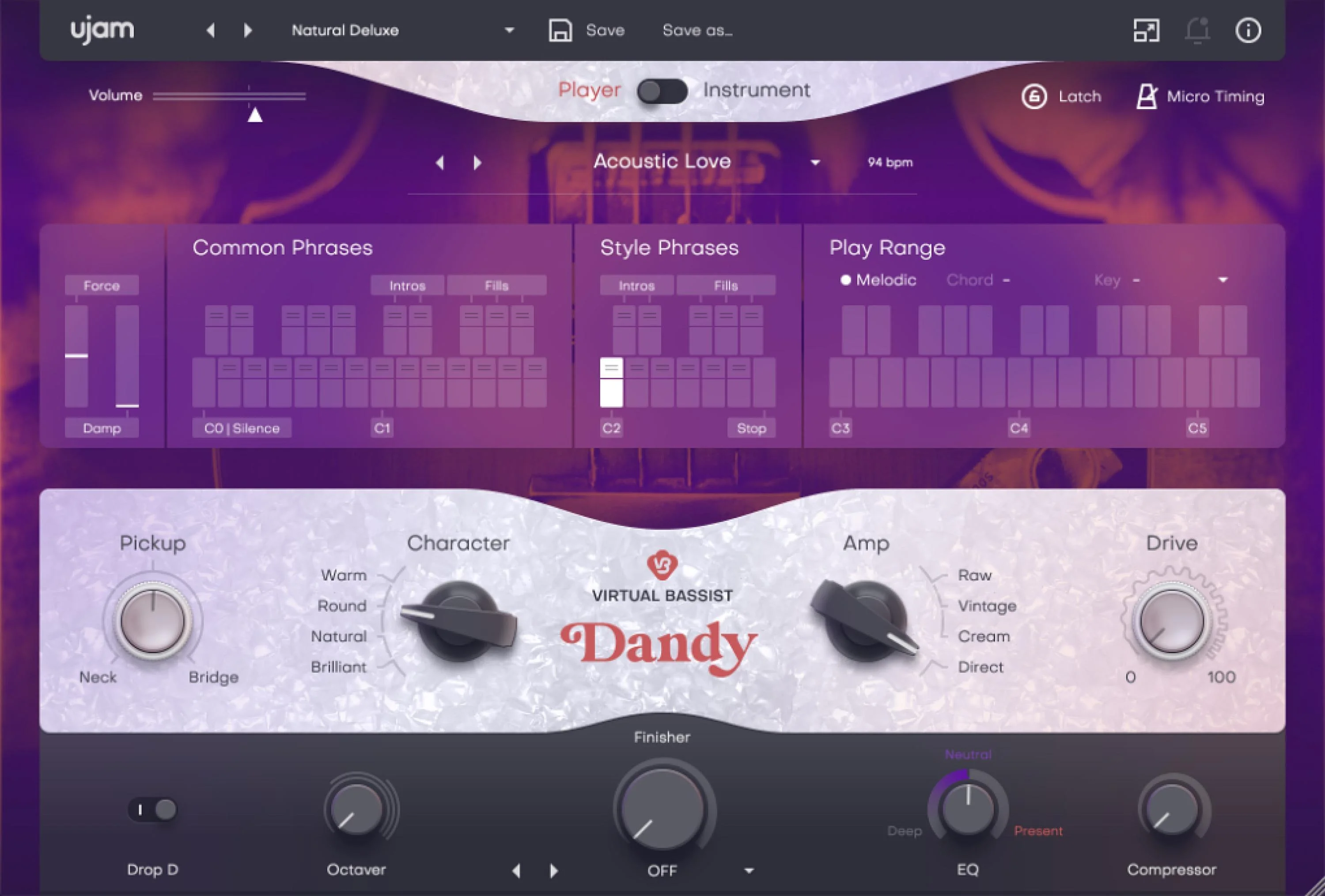 UJAM Virtual Bassist Dandy 贝斯创作套件