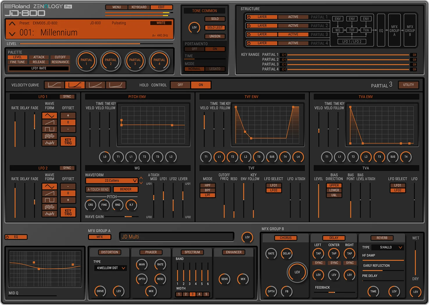 Roland JD-800 Model Expansion for Zenology Pro 软件合成器