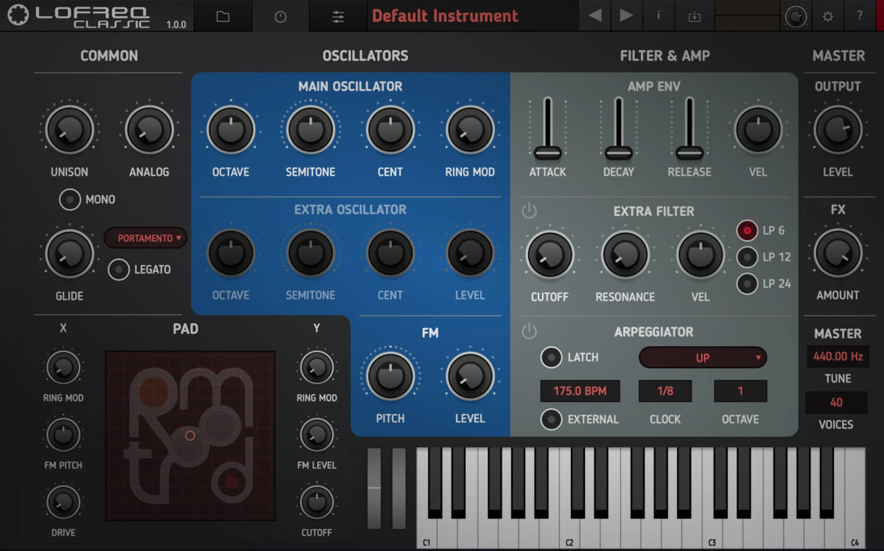 Tracktion LoFreq Classic 虚拟乐器