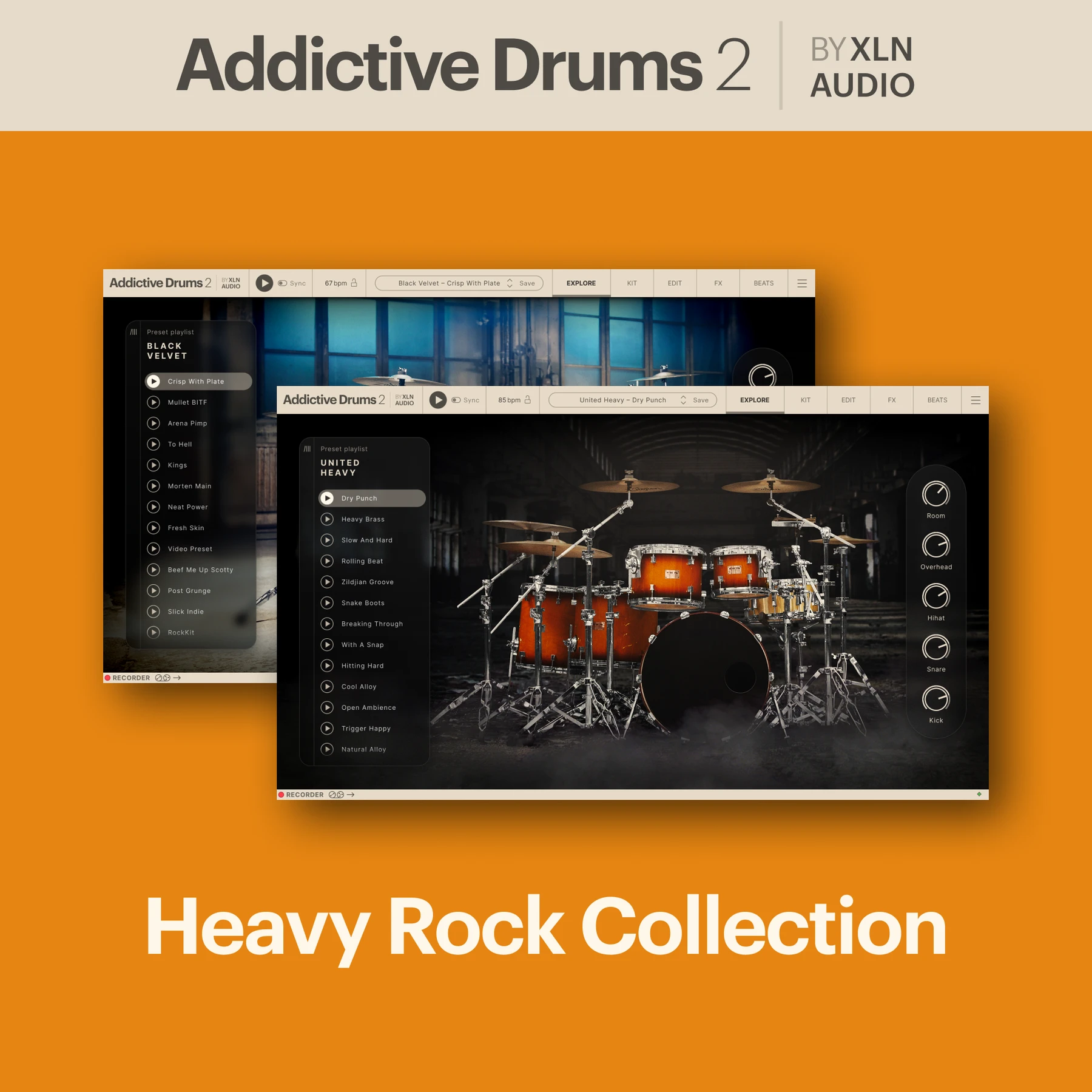 XLN Audio Addictive Drums 2.5：Heavy Rock Collection 扩展包