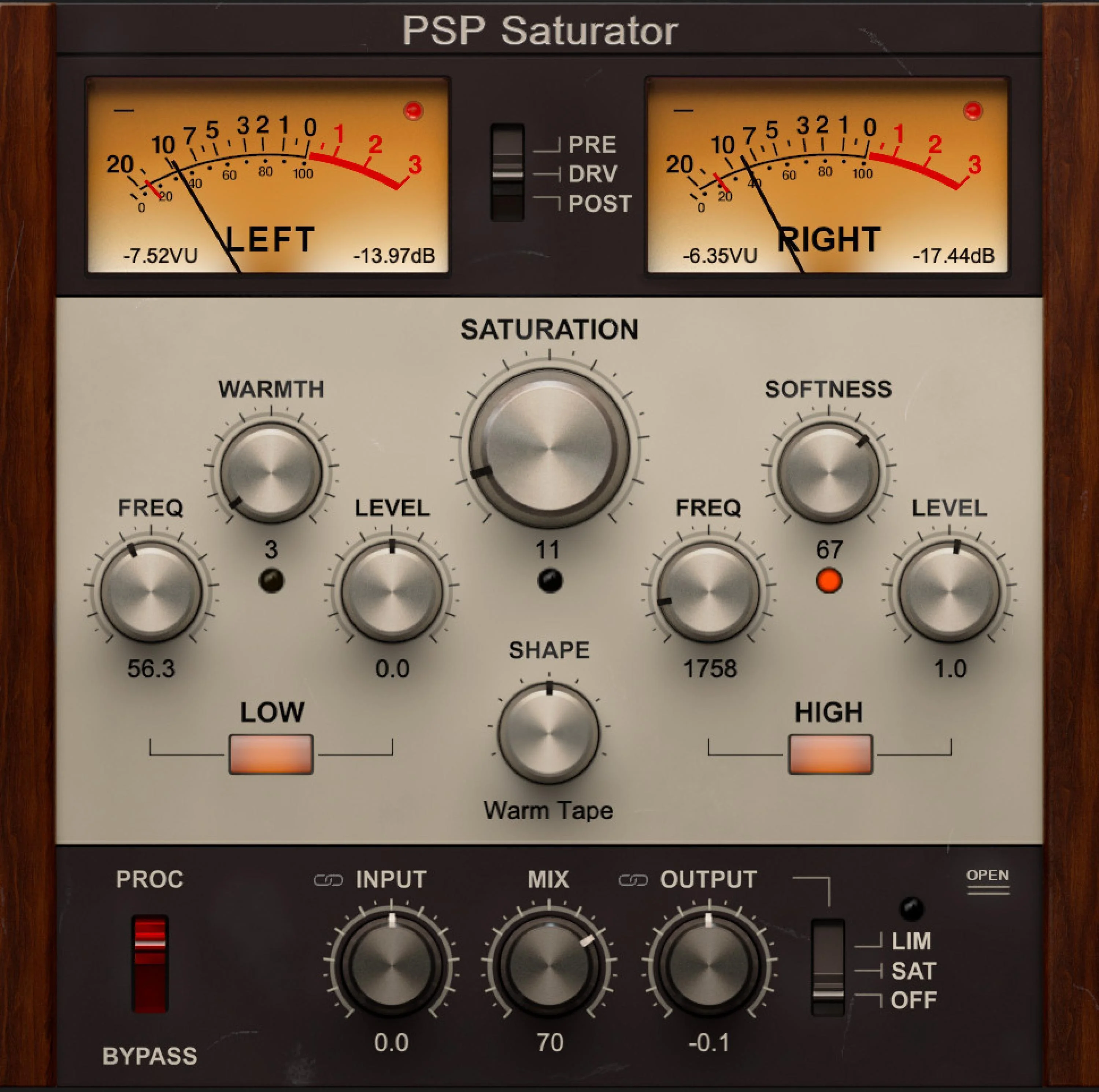 PSP Audioware Saturator 饱和器插件