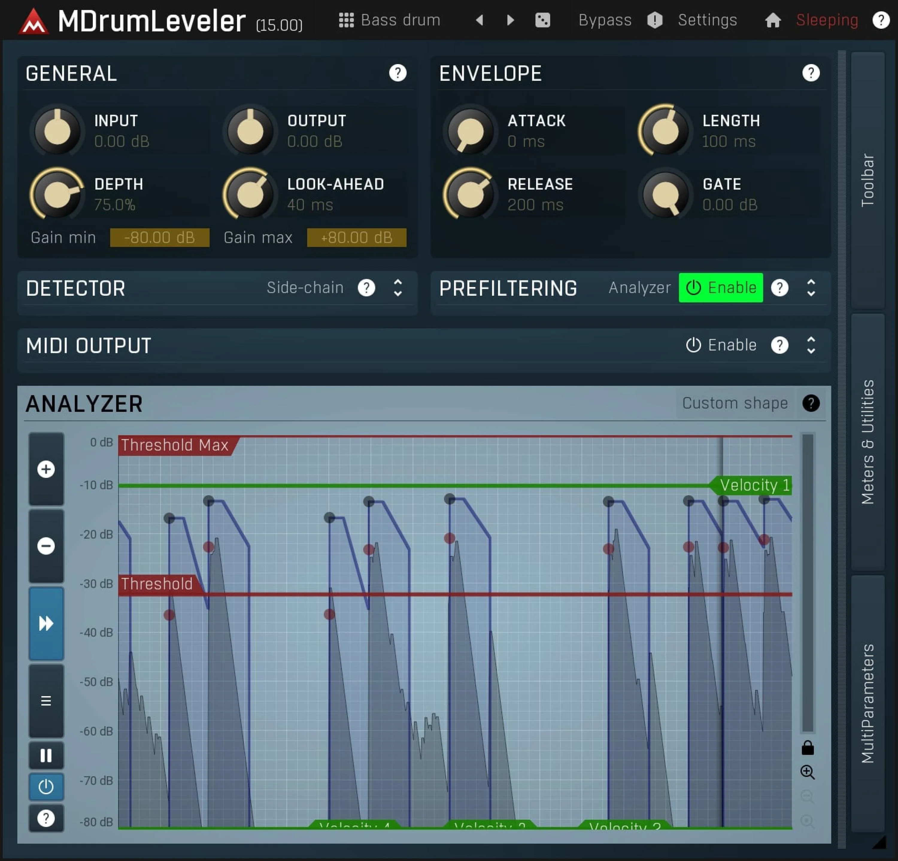 MeldaProduction MDrumLeveler 鼓组电平器插件