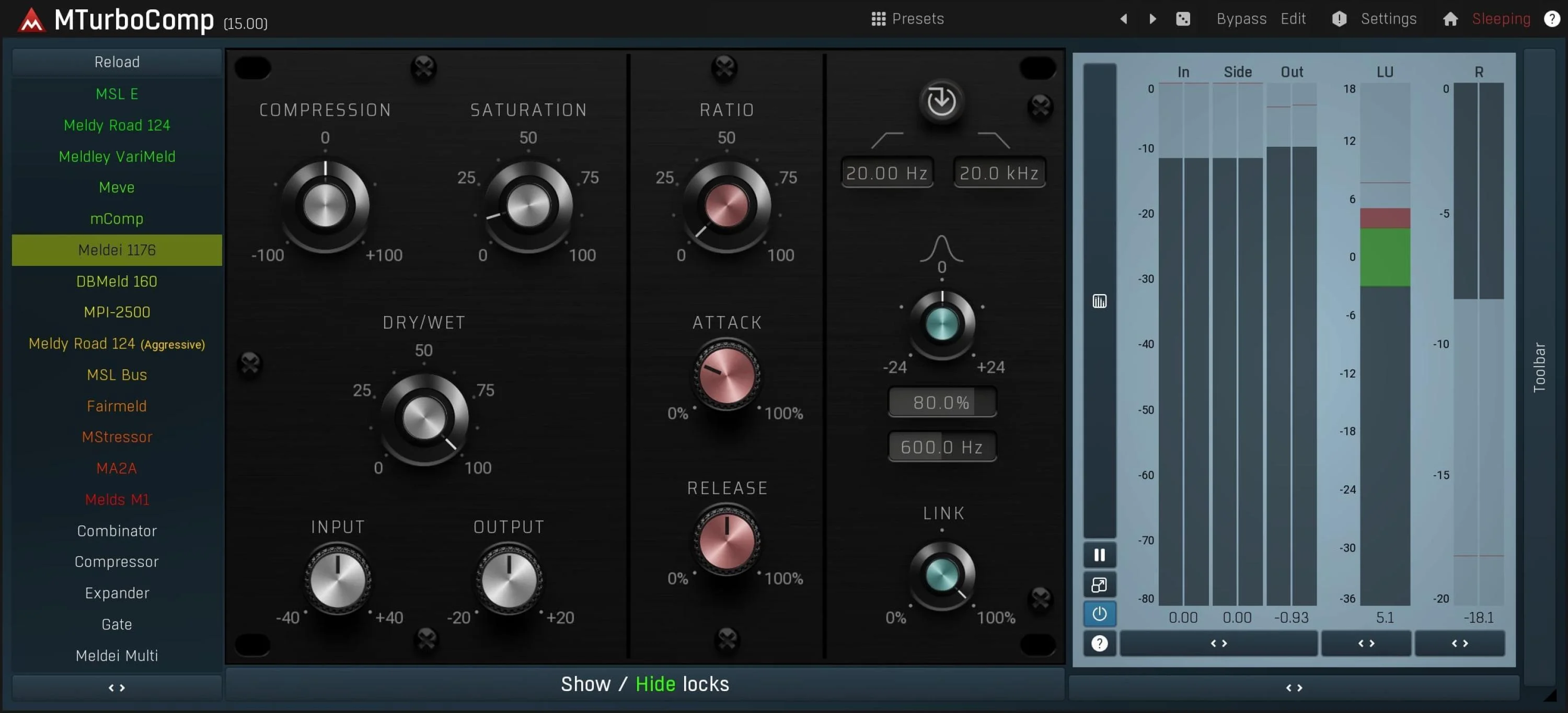 MeldaProduction MTurboComp 多段压缩器插件