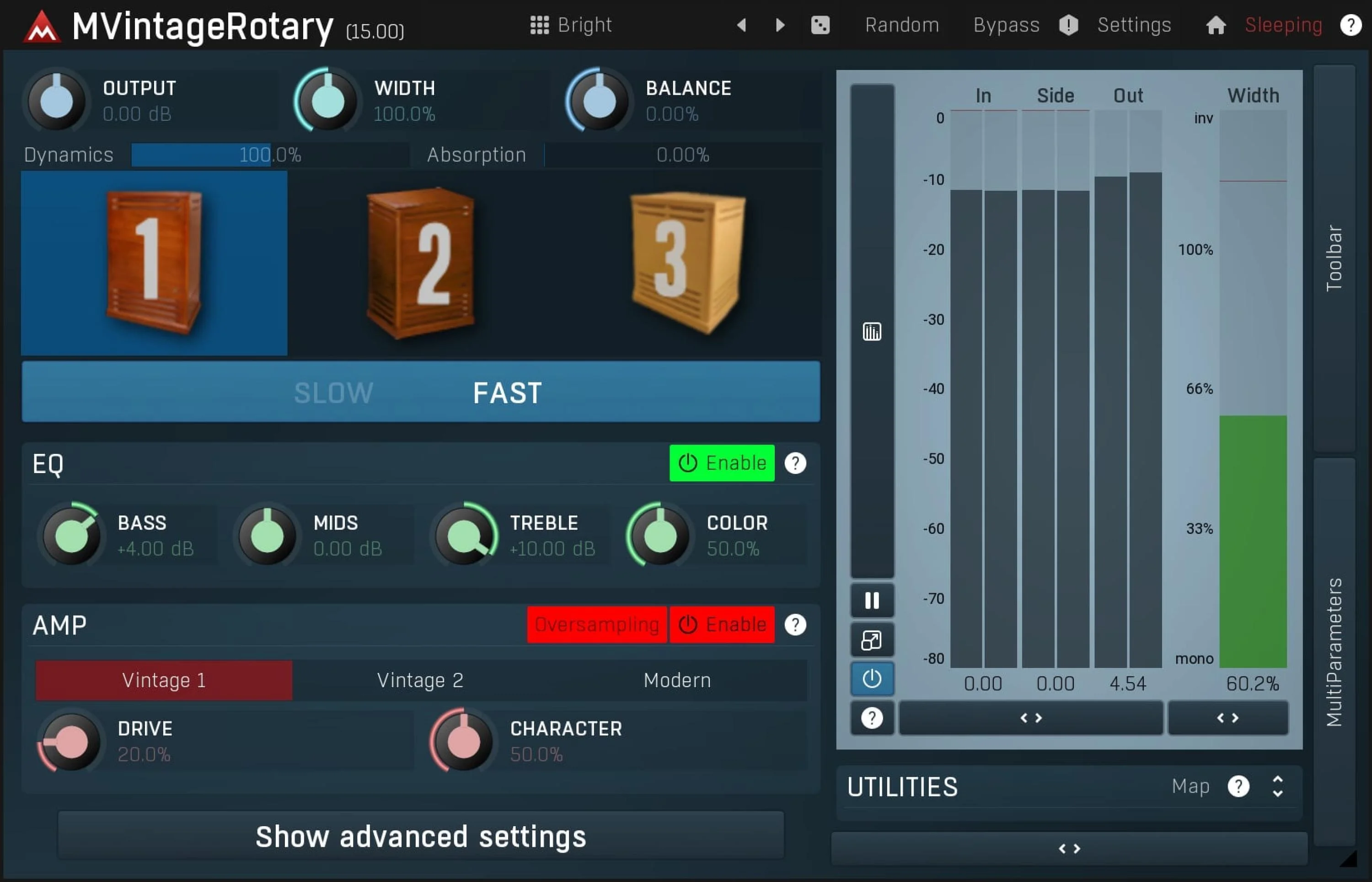 MeldaProduction MVintageRotary 复古旋转音箱模拟插件